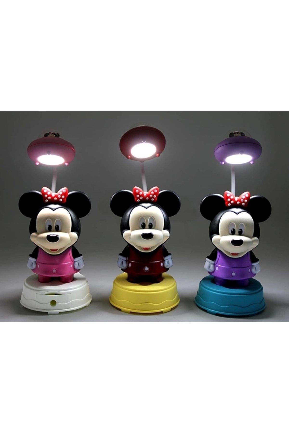 YenisiniAl Mickey Mouse Masa Üstü Lamba Şarjlı Usb Alk2716