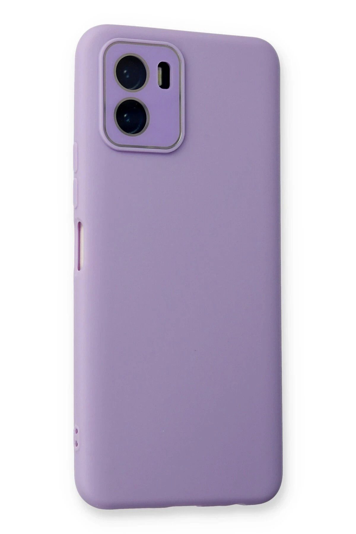 NewFace Vivo Y15S Kılıf Lansman Glass Kapak - Lila GLSTD