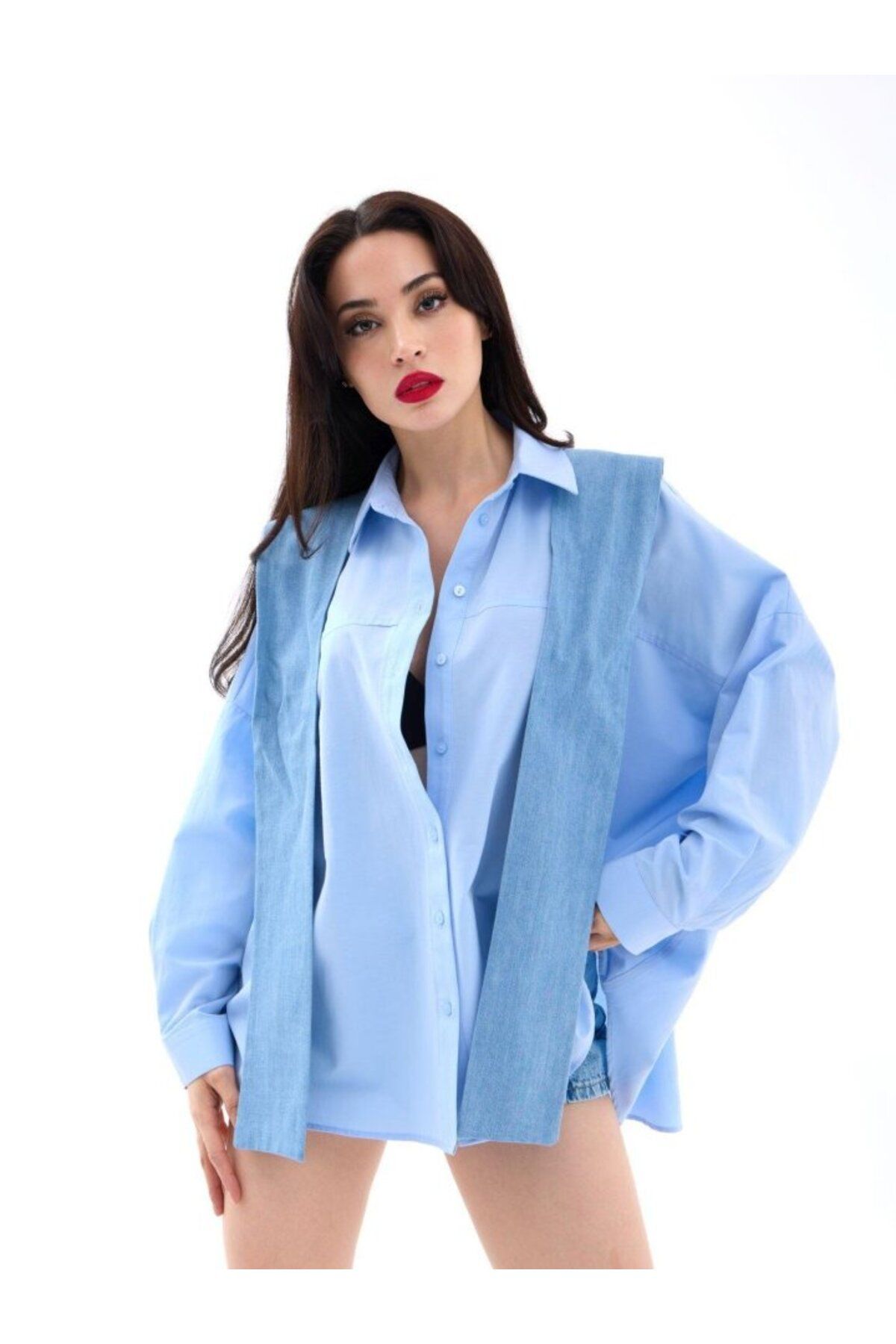 ARUZ MODA 7074 GÖMLEK-MAVİ