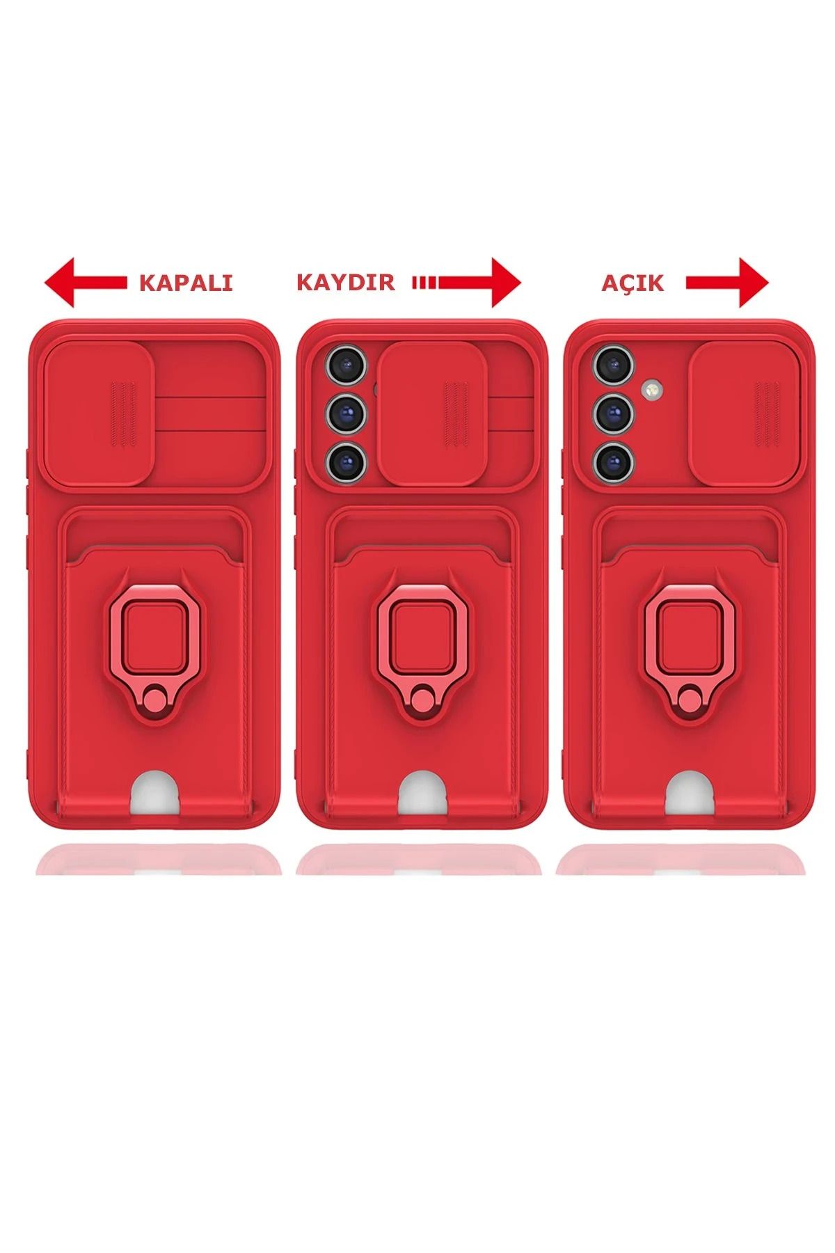 NewFace Samsung Galaxy A24 4G Kılıf Zuma Kartvizitli Yüzüklü Silikon - Lacivert NRMSA