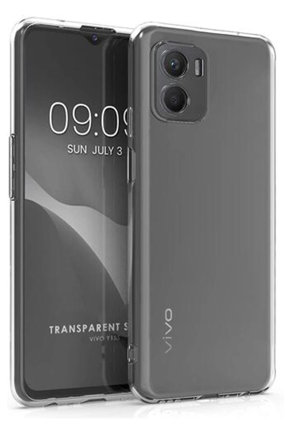 NewFace Vivo Y15S Kılıf Lüx Şeffaf Silikon SVLRS