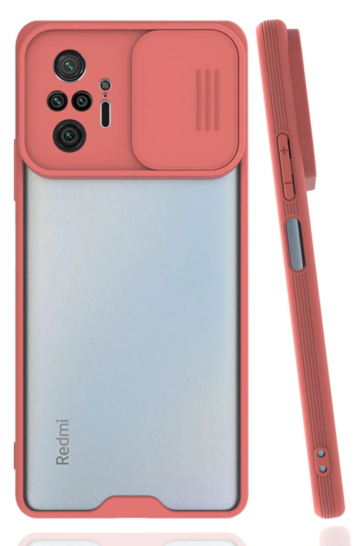 NewFace Xiaomi Redmi Note 10 Pro Kılıf Platin Kamera Koruma Silikon - Pembe BSTMY