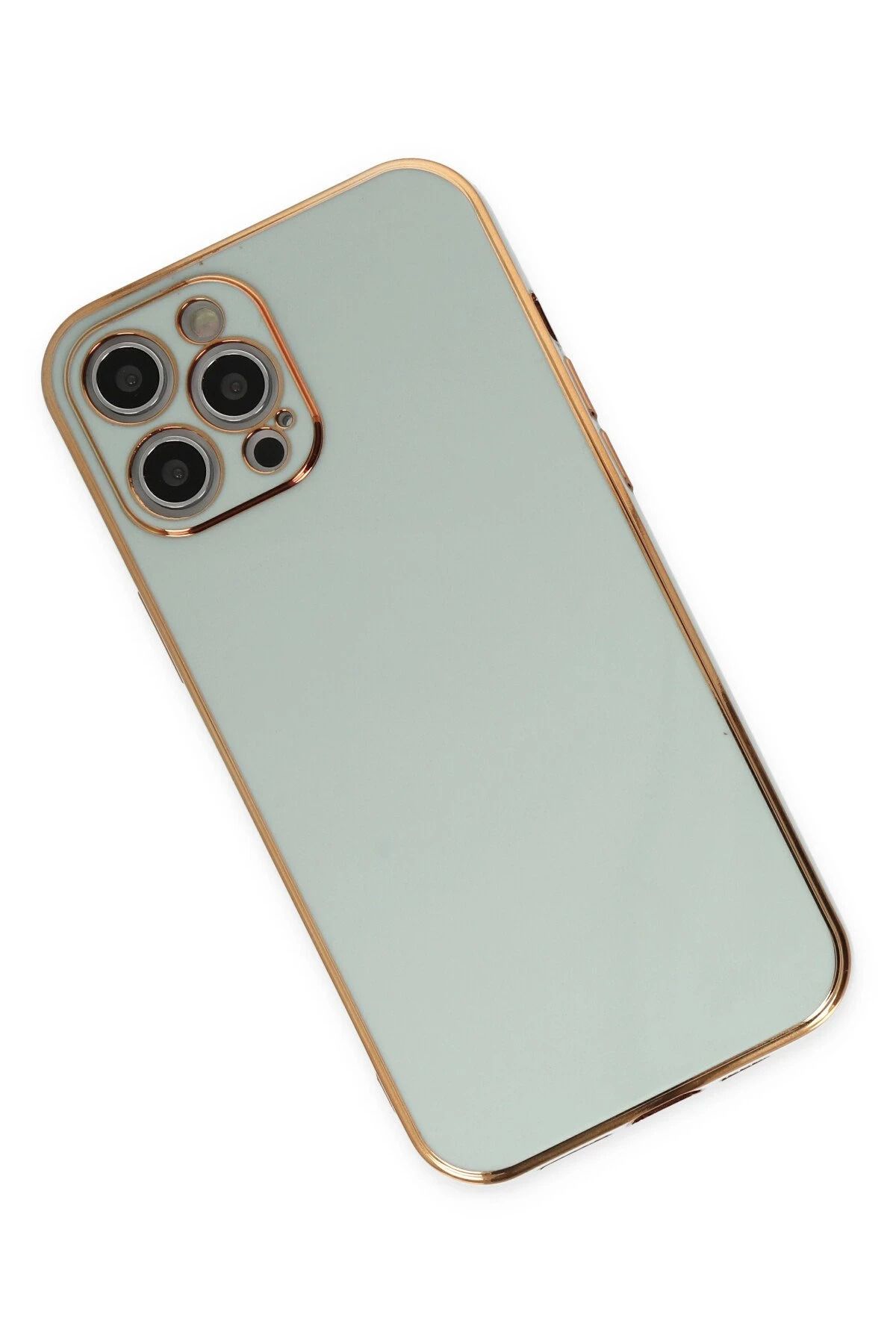 NewFace iPhone 12 Pro Kılıf Volet Silikon - Açık Yeşil SVLRS