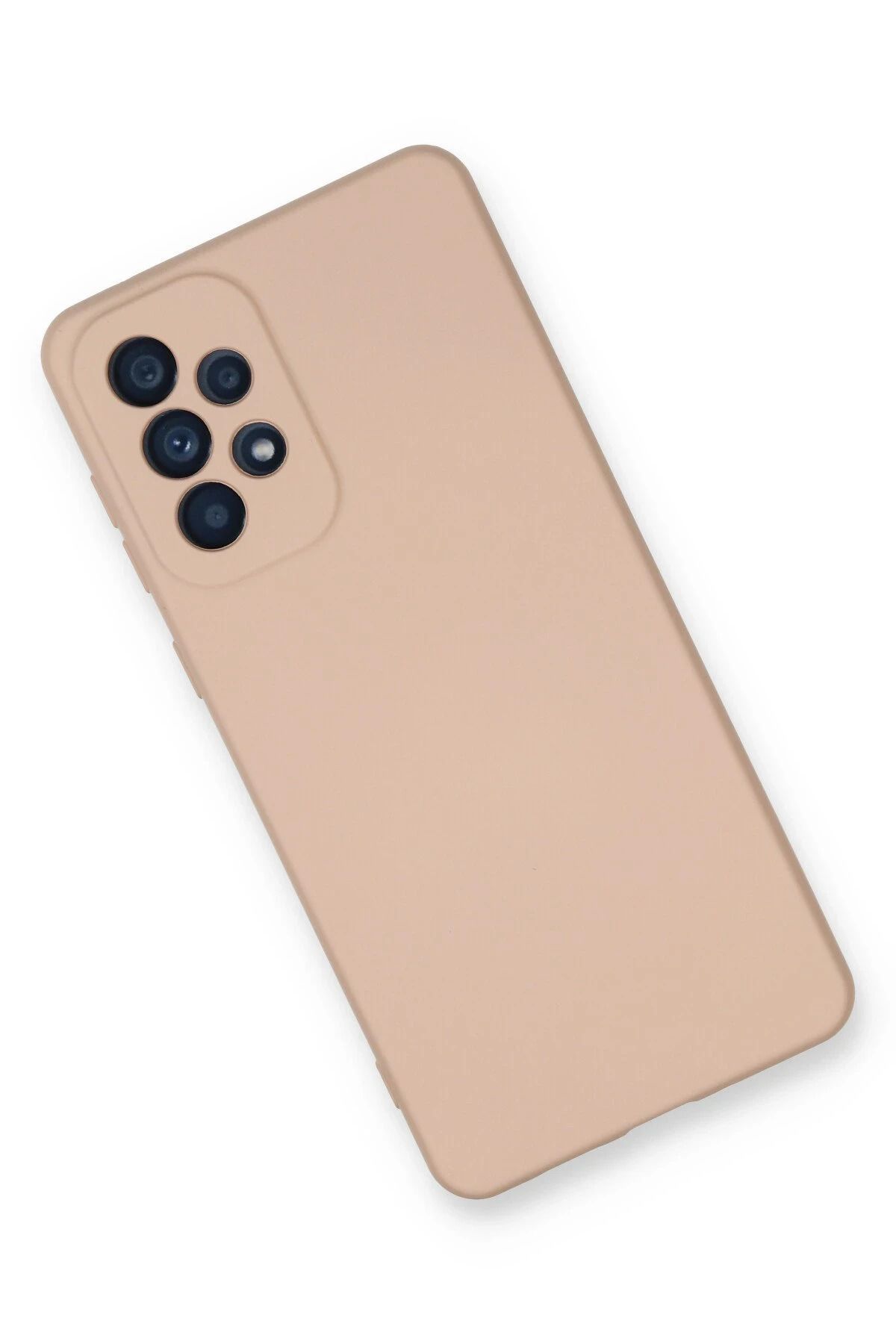 NewFace Galaxy A73 5G Uyumlu  Kılıf Nano içi Kadife Silikon - Pudra BSTMY