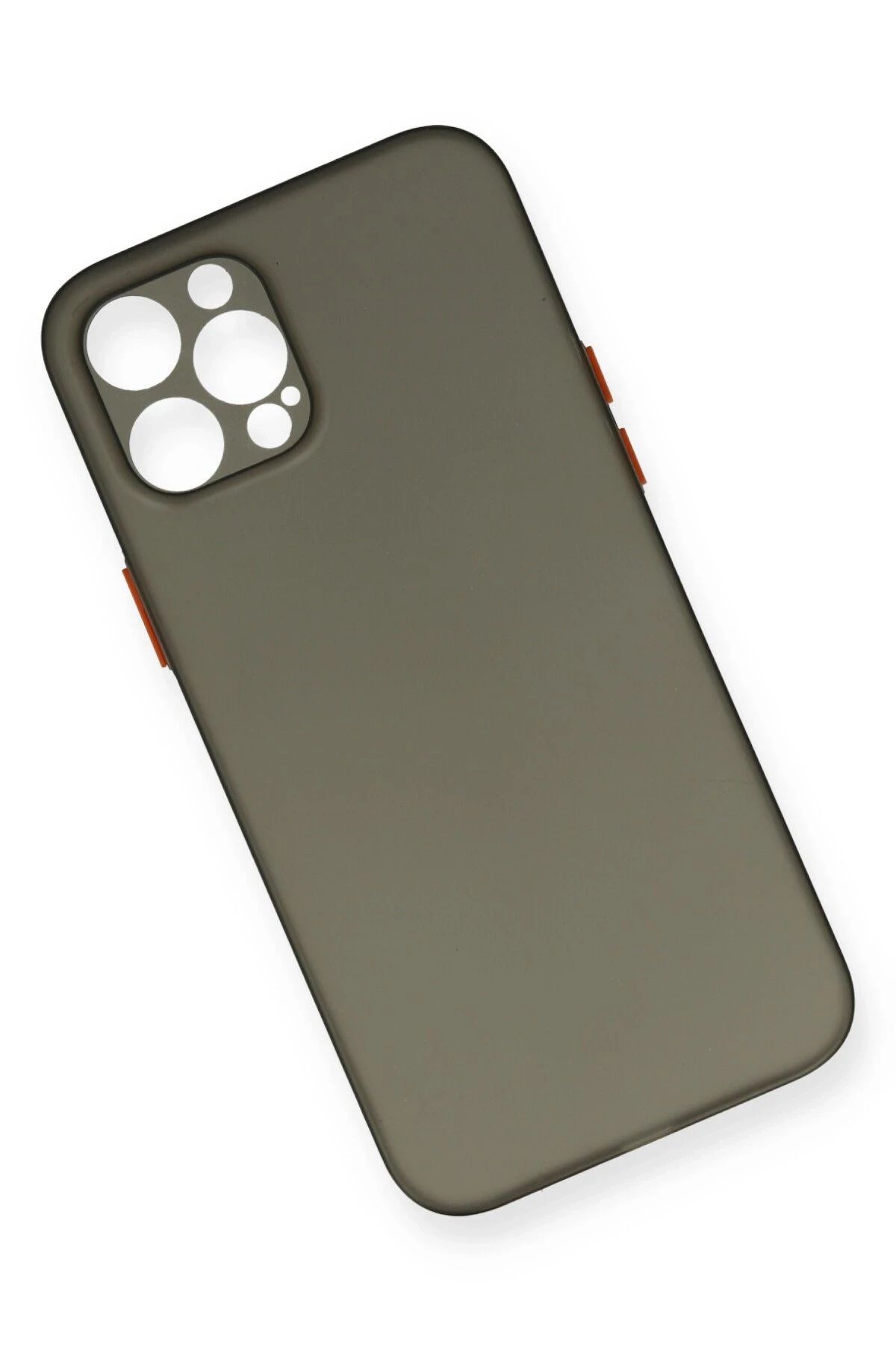 NewFace iPhone 12 Pro Max Kılıf PP Ultra İnce Kapak - Gri SVLRS