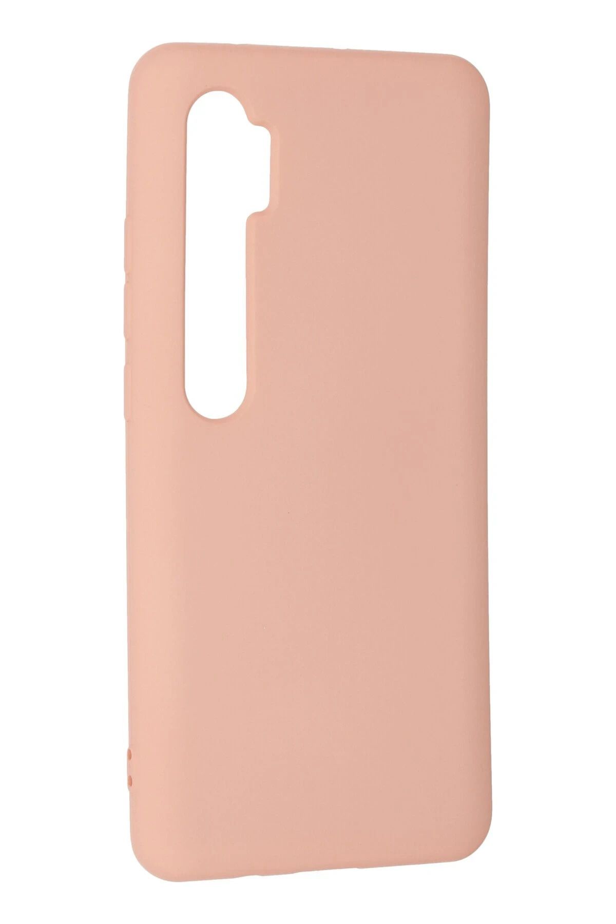 NewFace Xiaomi Mi Note 10 Lite Kılıf Nano içi Kadife Silikon - Pudra BSTMY