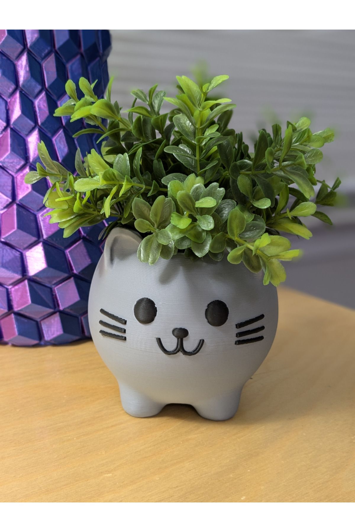 Emek Züccaciye 3D Sevimli Kedi Saksı