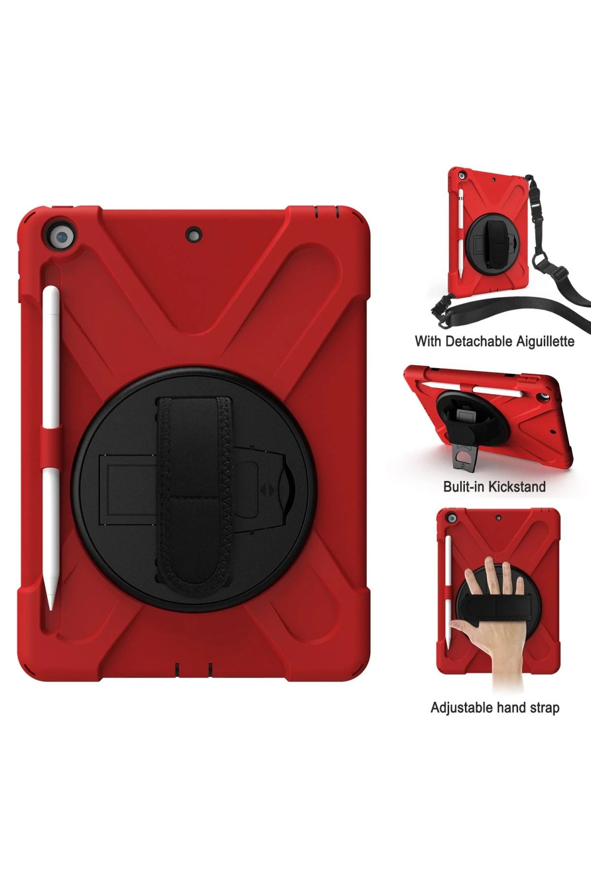 NewFace iPad 10.2 (7.nesil) Kılıf Amazing Tablet Kapak - Kırmızı BSTMY
