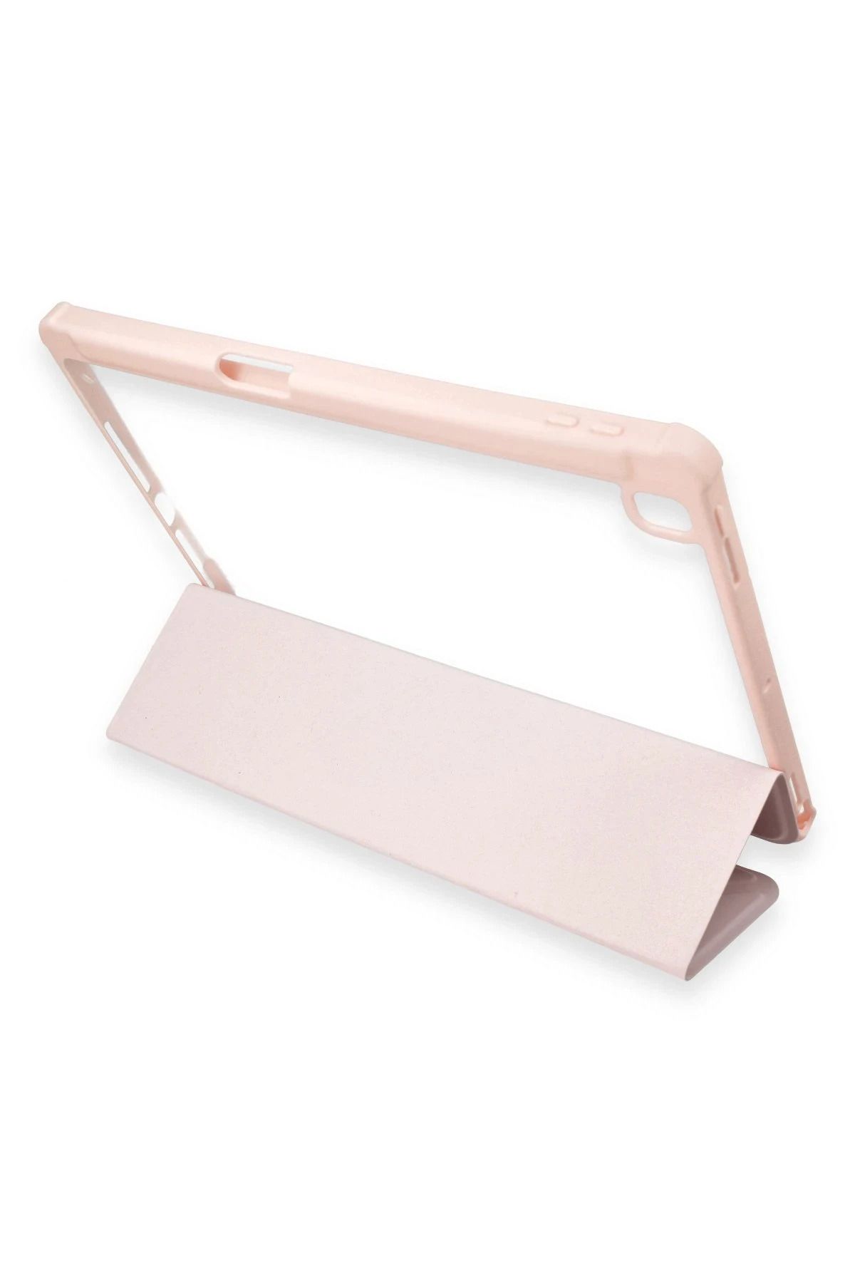 NewFace iPad 10.2 (8.nesil) Kılıf Kalemlikli Hugo Tablet Kılıfı - Rose Gold BSTMY