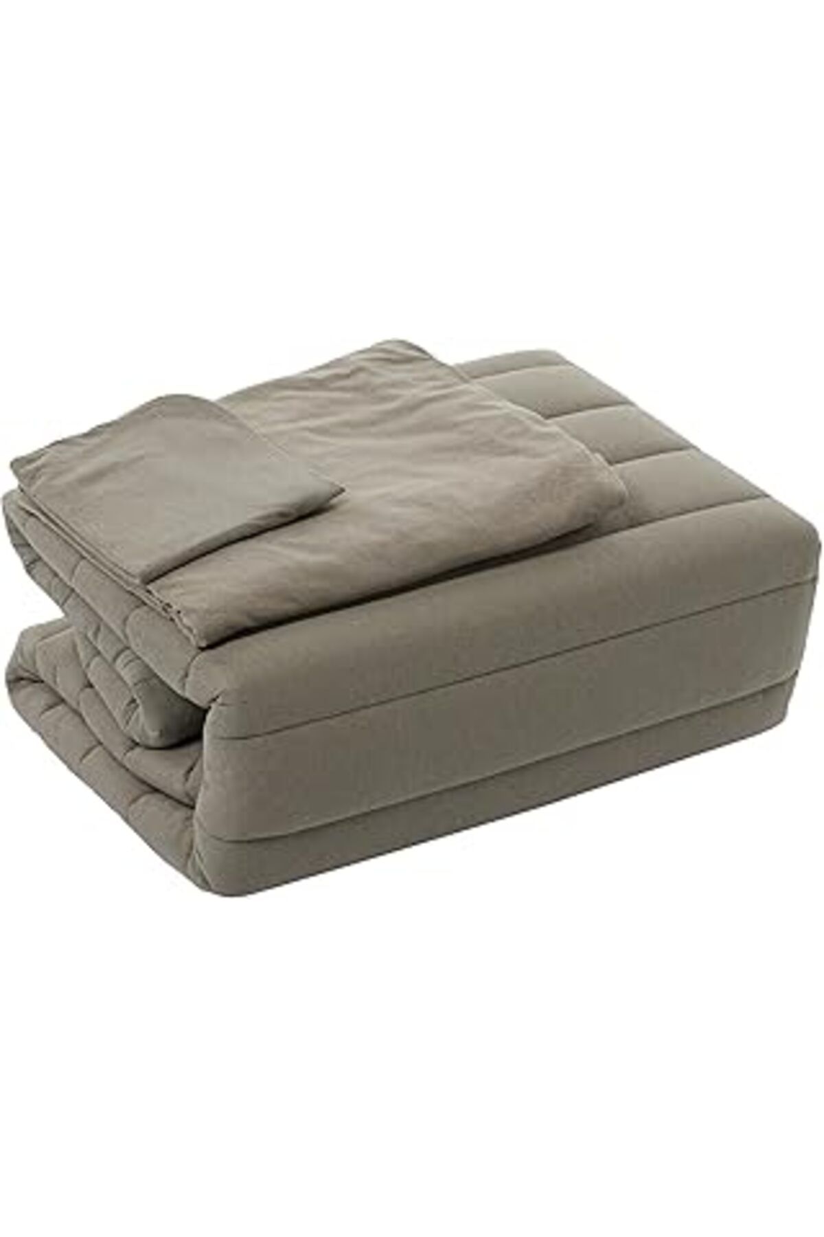 jupiter global bazaar Taç Jersey Natura Düz%100 Pamuk Yorgan Seti, Taş, Tek Kişilik (yorgan: 155x215 Cm/çarşaf: 180x260 C