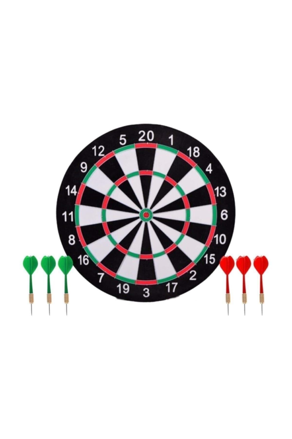 Mia Büyük Boy Dart Seti 6 Oklu Dart Seti 45 cm Çift Taraflı Dart Seti