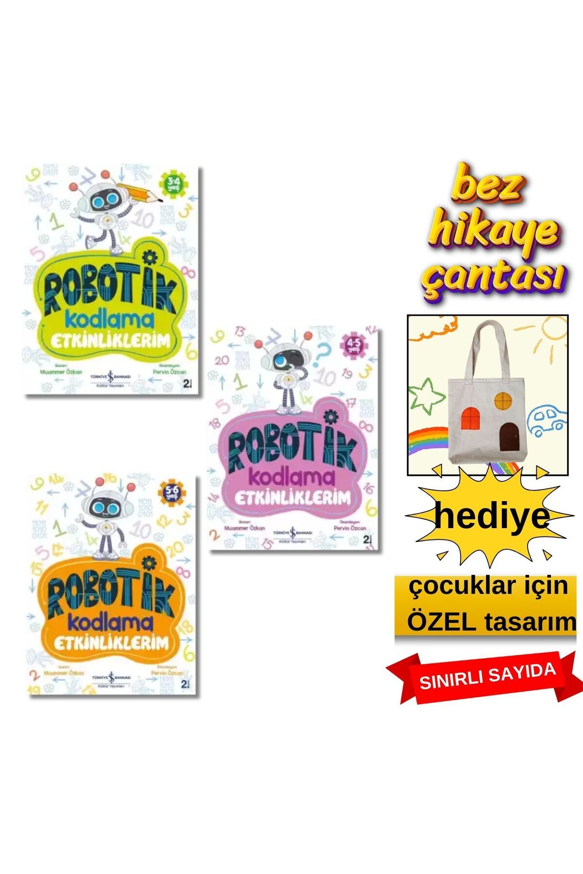 TÜRKİYE İŞ BANKASI KÜLTÜR YAYINLARI Robotik Kodlama Etkinliklerim 3 Kitap Set | Kodlama Temelleri – Eğlenceli Aktiviteler – STEM Uyumlu