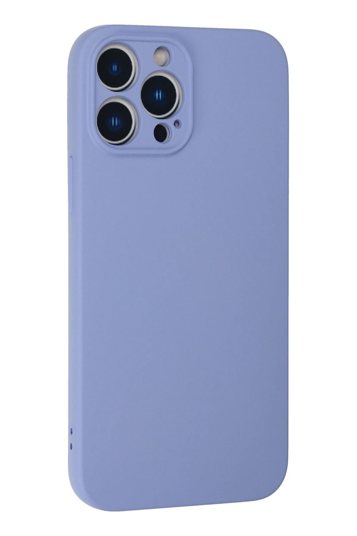 NewFace iPhone 13 Pro Uyumlu Kılıf Nano içi Kadife Silikon - Koyu Lila BSTMY