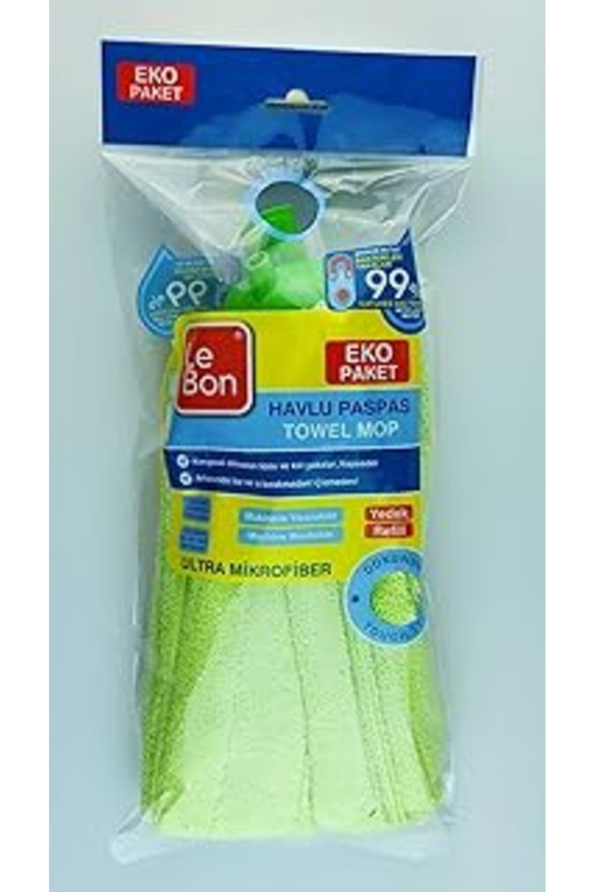 Mu Art Lebon Havlu Paspas/Towel Mop Eko Paket 1'Li Ultra Mikrofiber