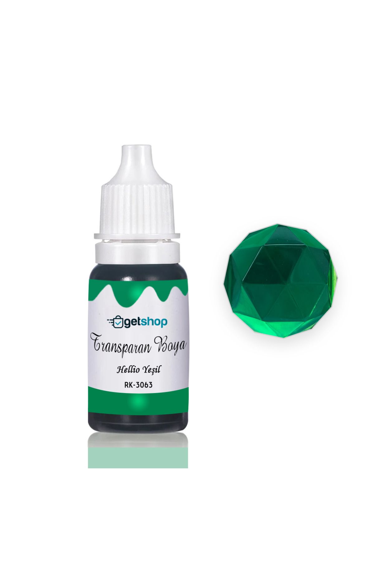Getshopmini Epoksi Transparan Boya Pigment Helio Yeşil - 15ml