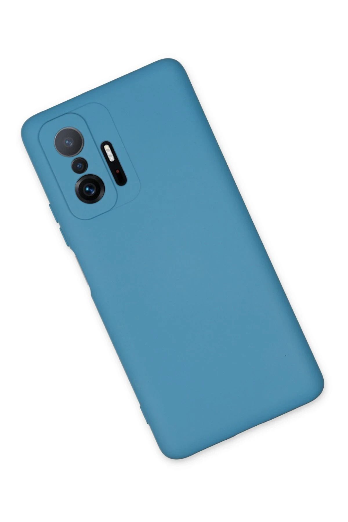 NewFace Xiaomi Mi 11T Pro Kılıf Nano içi Kadife Silikon - Mavi SVLRS
