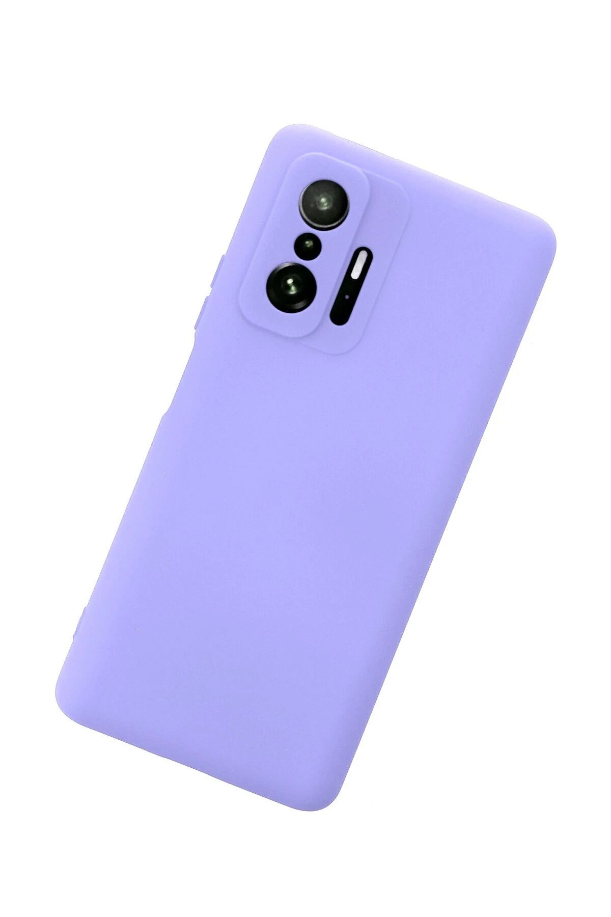 NewFace Xiaomi Mi 11T Pro Uyumlu Kılıf Nano içi Kadife Silikon - Lila BSTMY