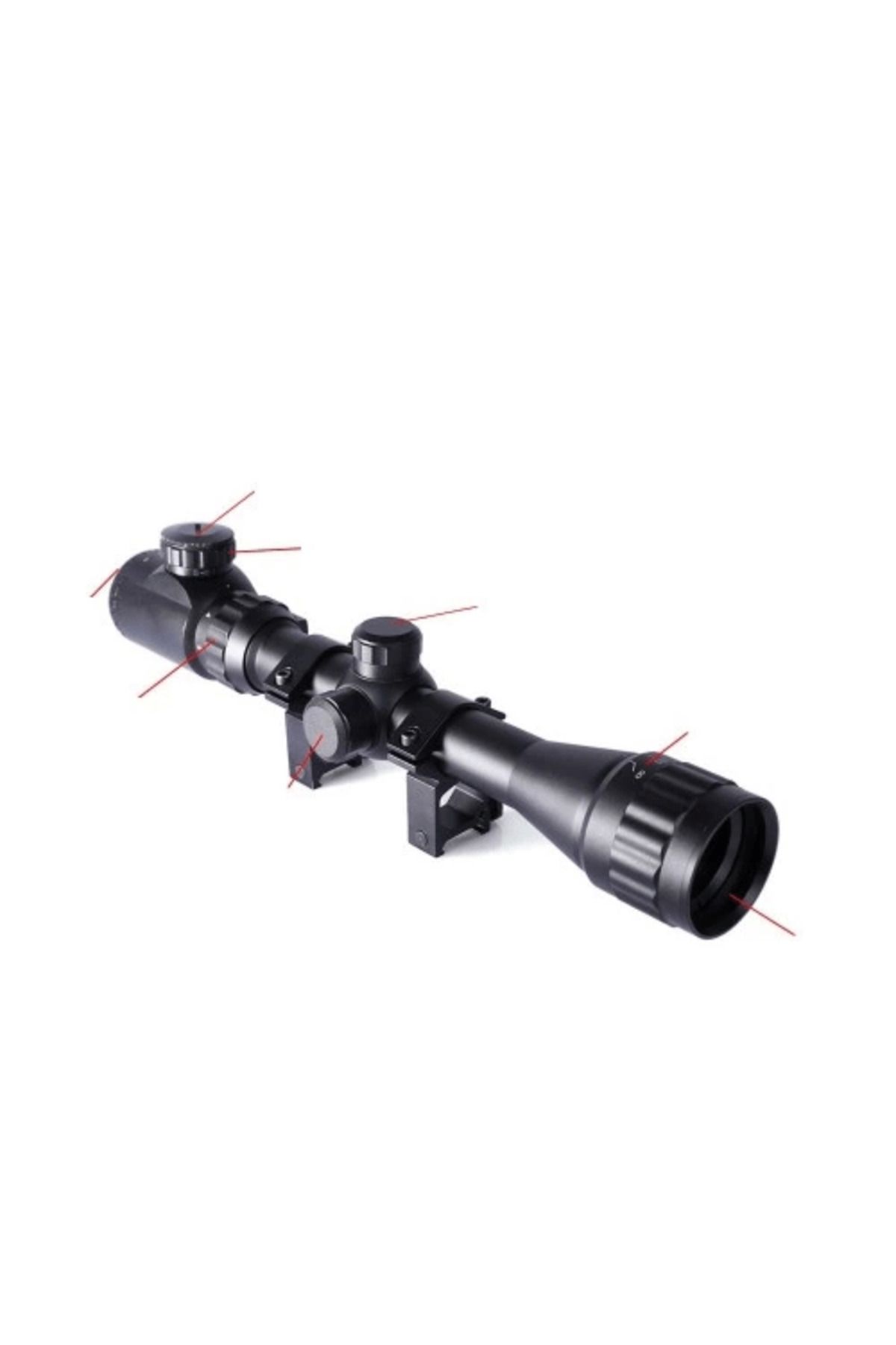 feifei 3-9X32Aoeg Çift Işık Kırmızı Yeşil Kaynaklı Dürbünü ( Lisinya )