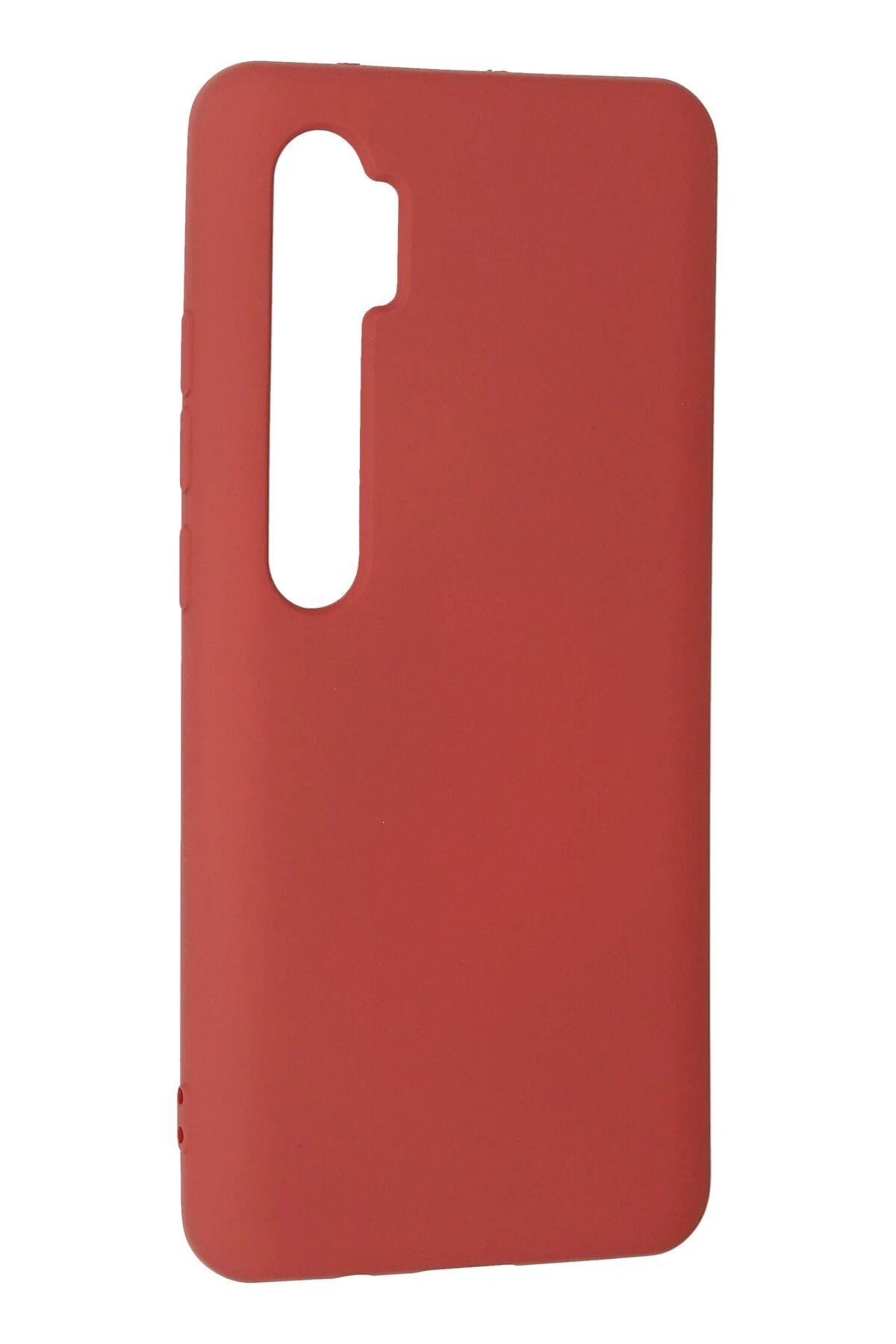 NewFace Xiaomi Mi Note 10 Lite Uyumlu  Kılıf Nano içi Kadife Silikon - Kiremit BSTMY