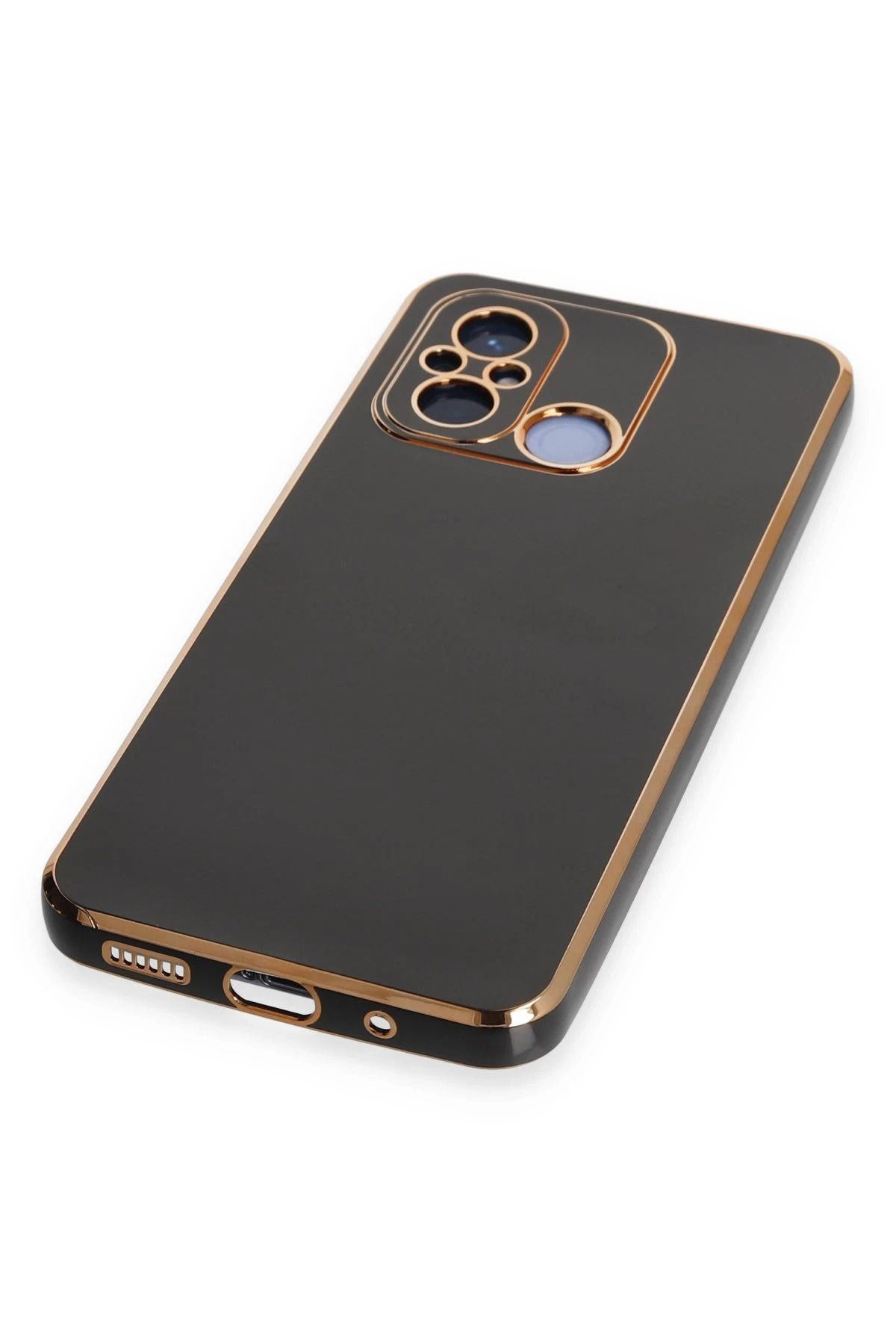 NewFace Xiaomi Redmi 12C Kılıf Volet Silikon - Siyah BSTMY