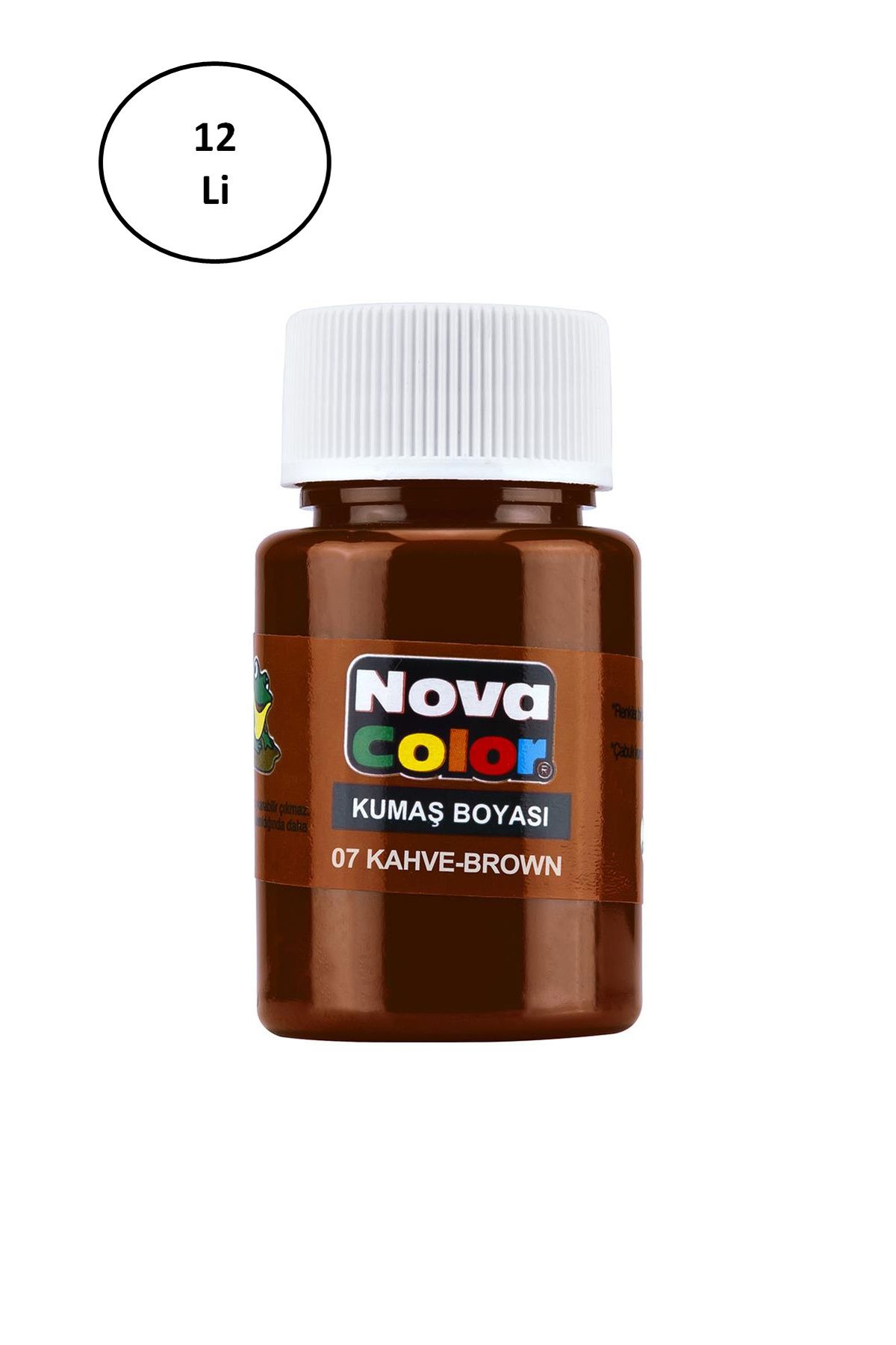 Angoravi Nova Color Kumaş Boyası Şişe Kahve 12'li