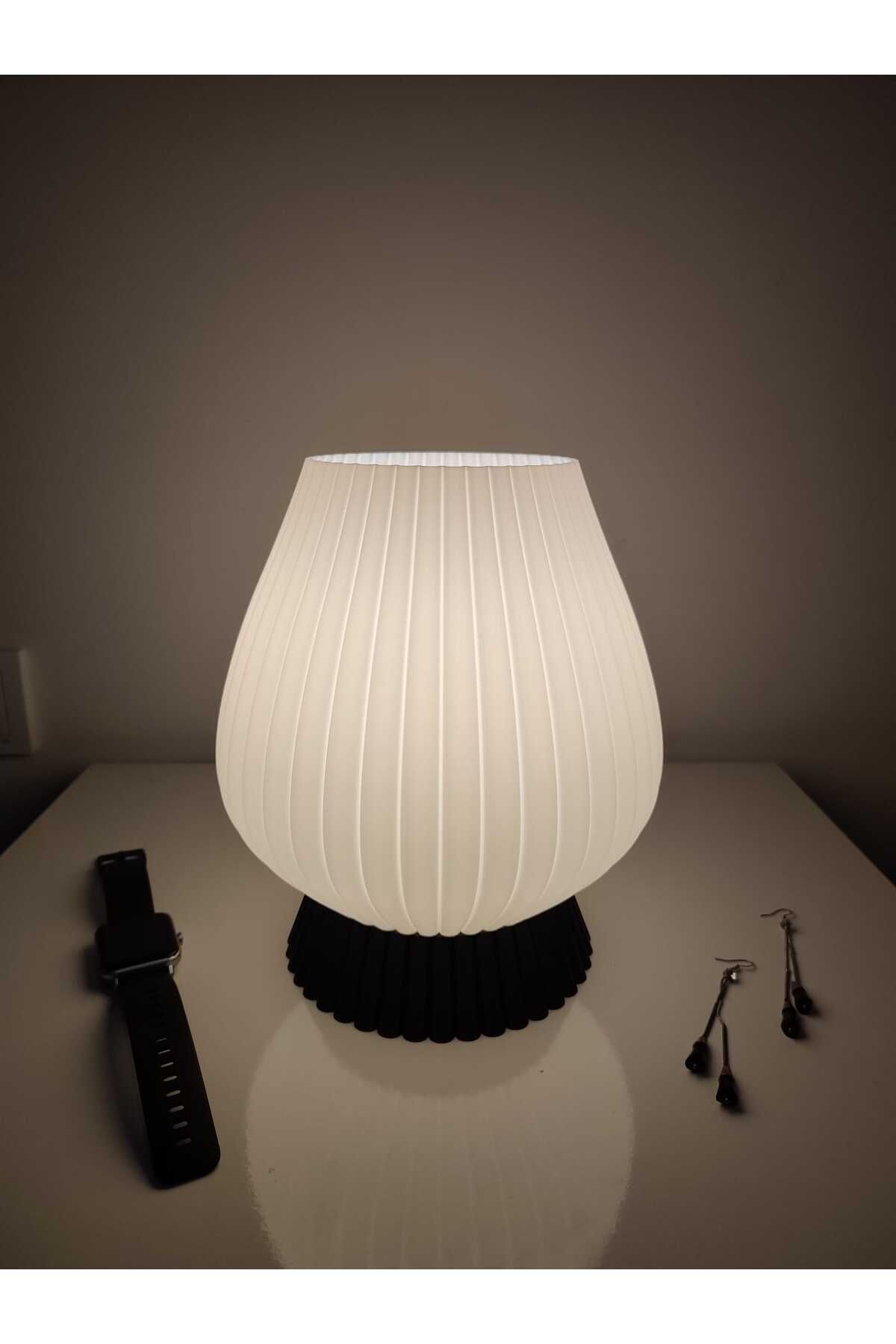 Forenzahome Tulip Modern Tasarımlı Şık Abajur | Dekoratif Masa Lambası Yatak Odası, Salon, Gece Lambası