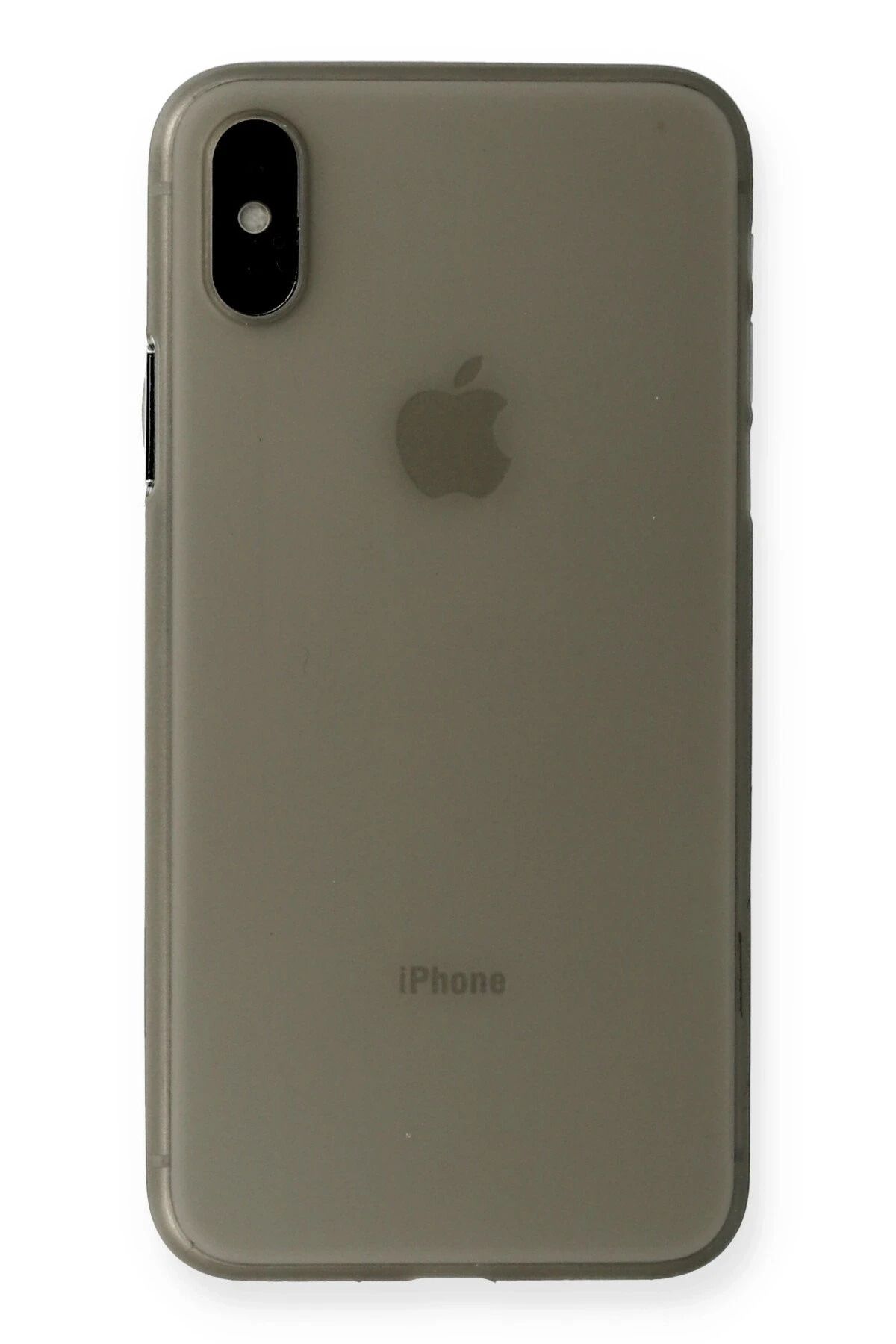 NewFace iPhone XS Max Kılıf PP Ultra İnce Kapak - Gri BSTMY