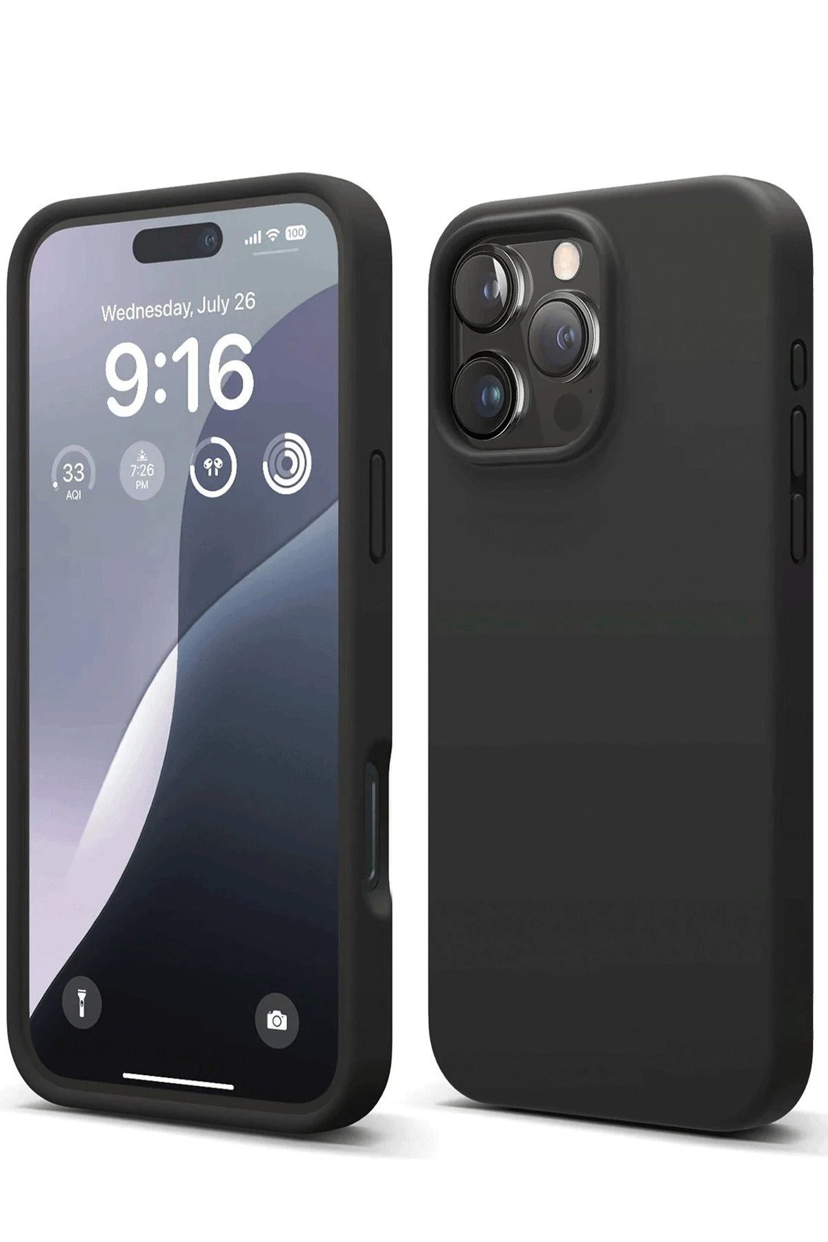 NewFace iPhone 16 Pro Max Kılıf First Silikon - Siyah BSTMY