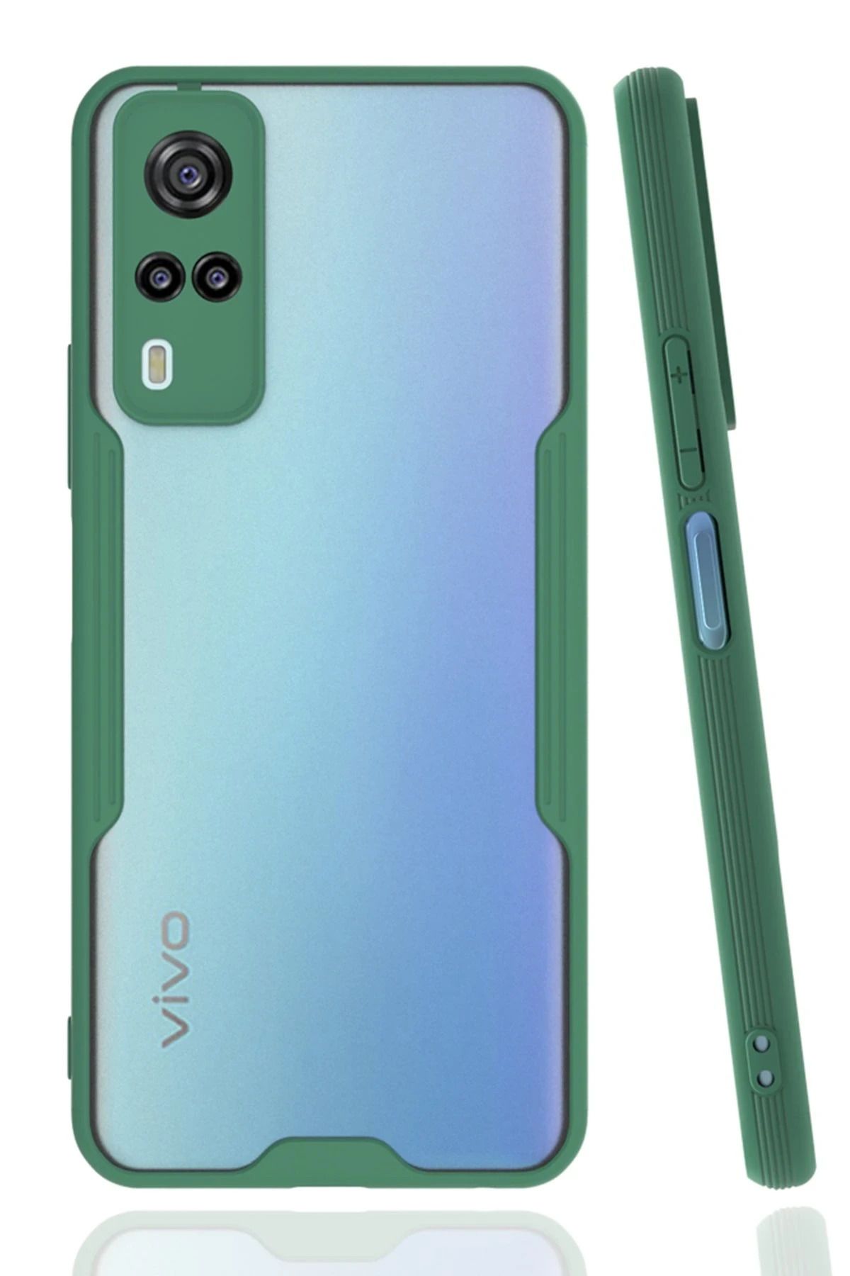 NewFace Vivo Y53S Kılıf Platin Silikon - Yeşil SVLRS