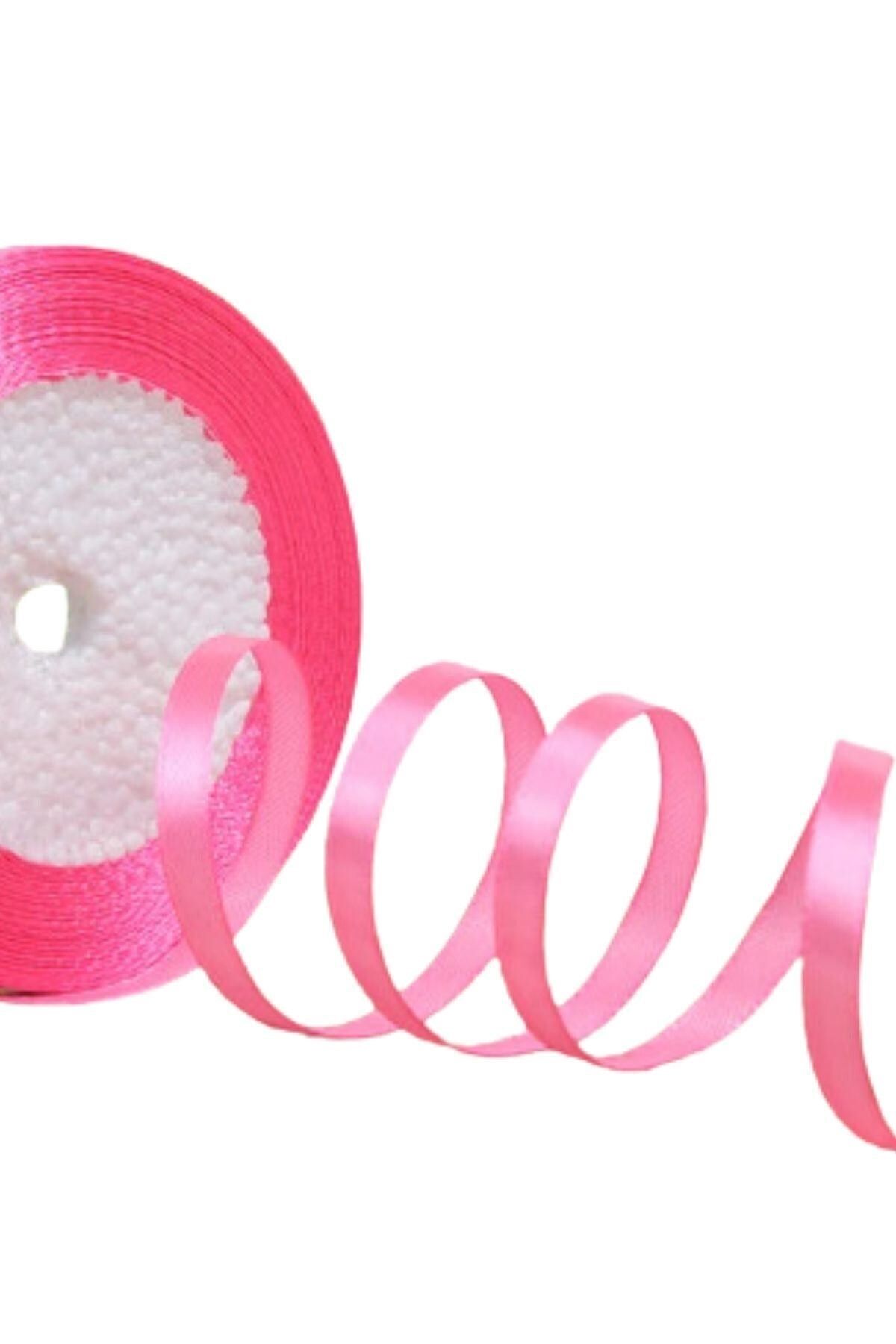 sesengo Saten Kurdele 6 mm Şeker Pembe 10 Metre