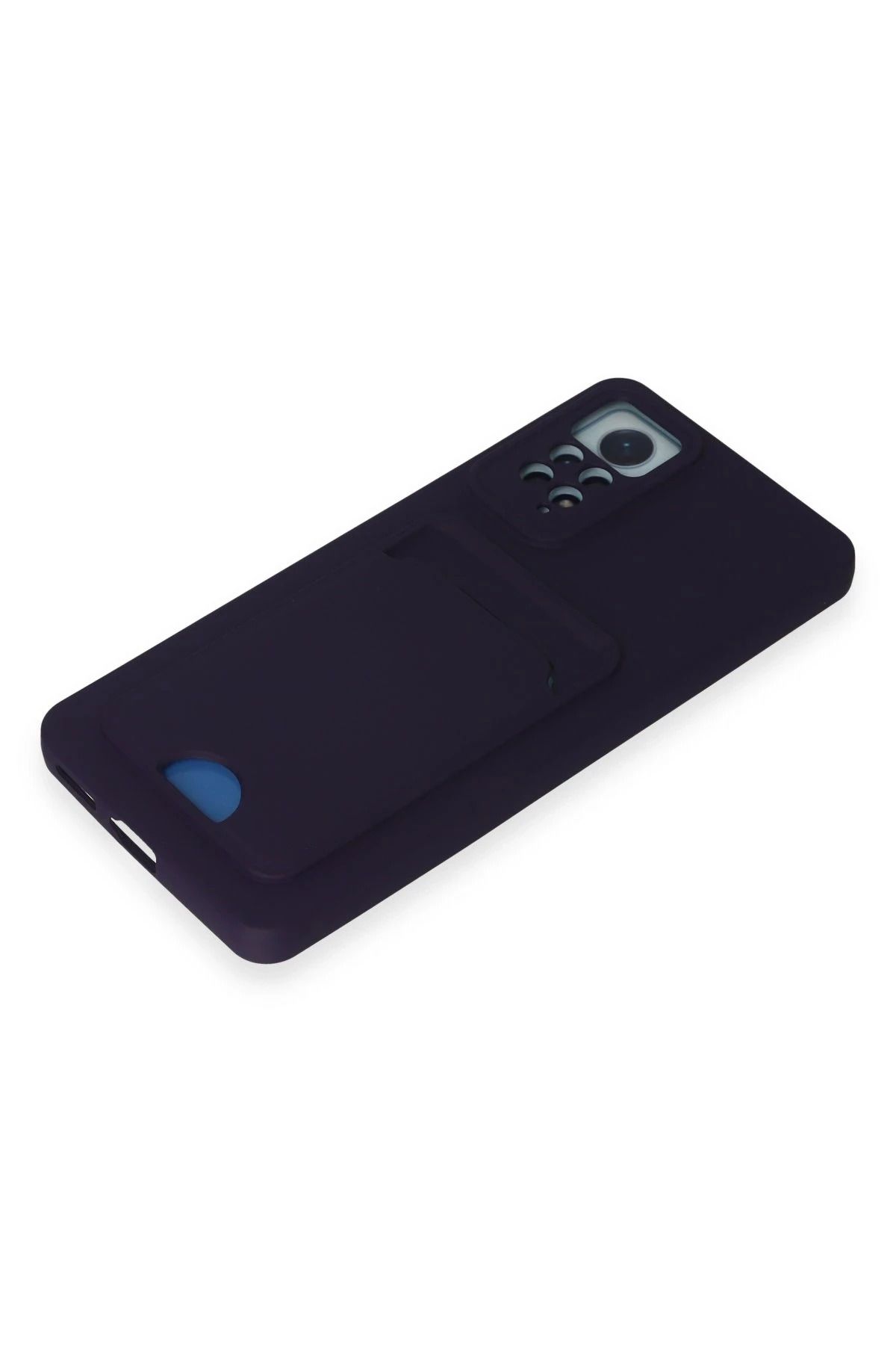 NewFace Xiaomi Redmi Note 11 Pro Kılıf Kelvin Kartvizitli Silikon - Derin Mor BSTMY