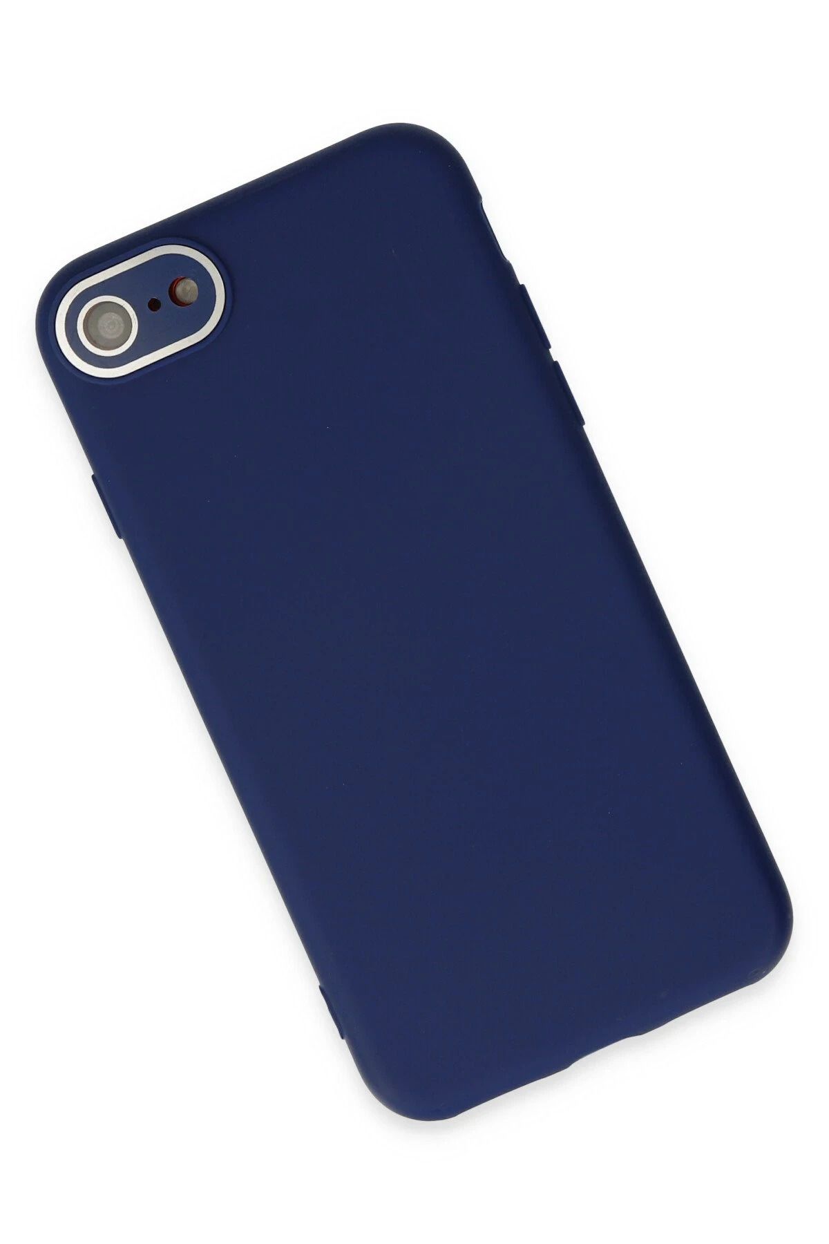 NewFace iPhone 7 Kılıf Lansman Glass Kapak - Sky Blue BSTMY