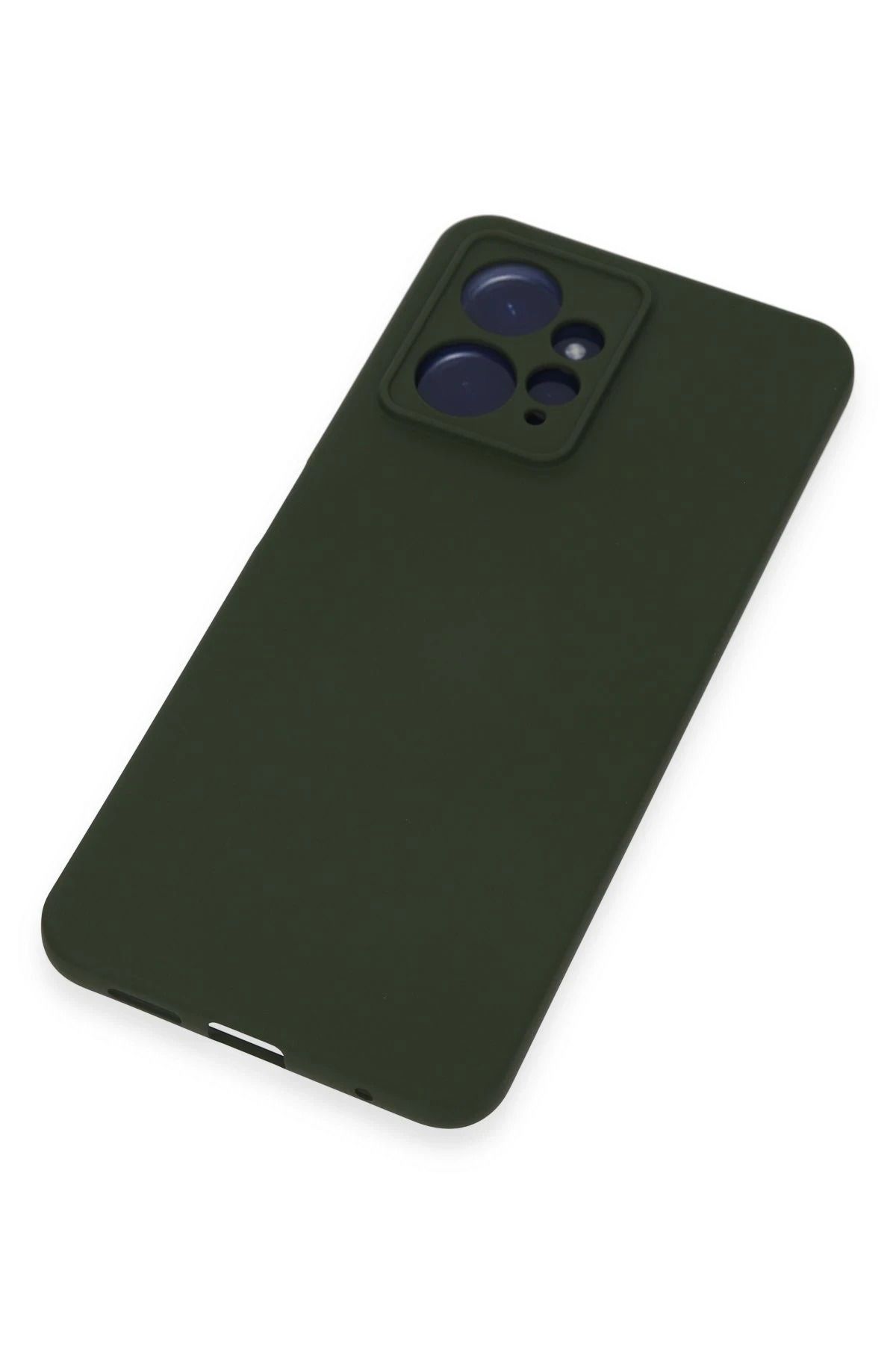 NewFace Redmi Note 12 4G Uyumlu Kılıf Nano içi Kadife Silikon - Koyu Yeşil BSTMY