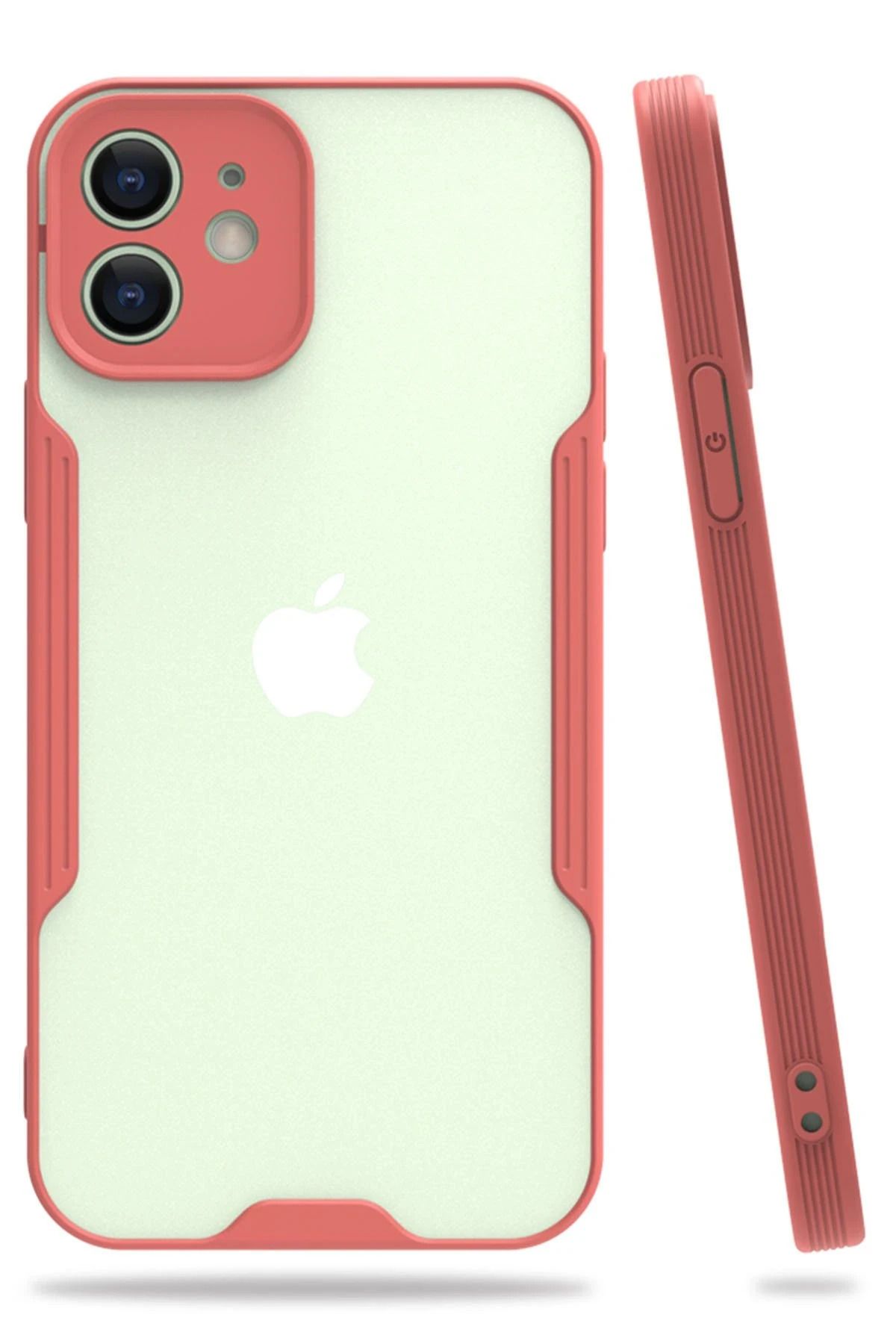NewFace iPhone 12 Mini Kılıf Platin Silikon - Pembe BSTMY