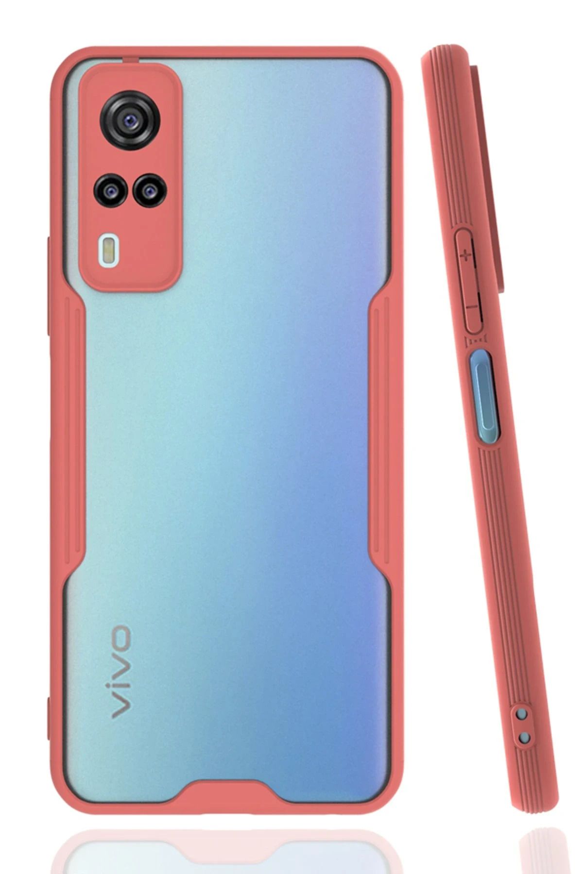 NewFace Vivo Y53S Kılıf Platin Silikon - Pembe WLZOR
