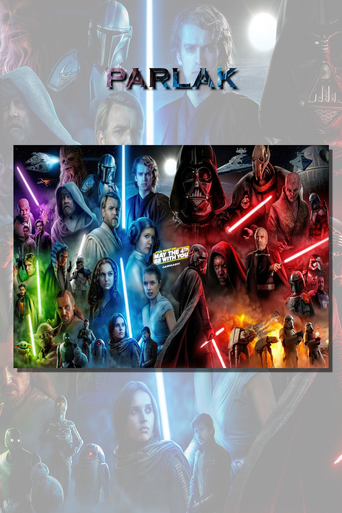 CALLWOOD Star Wars Çerçevesiz Film Tablo,Poster - Duvar Kağıdı Yüksek Kaliteli Baskı