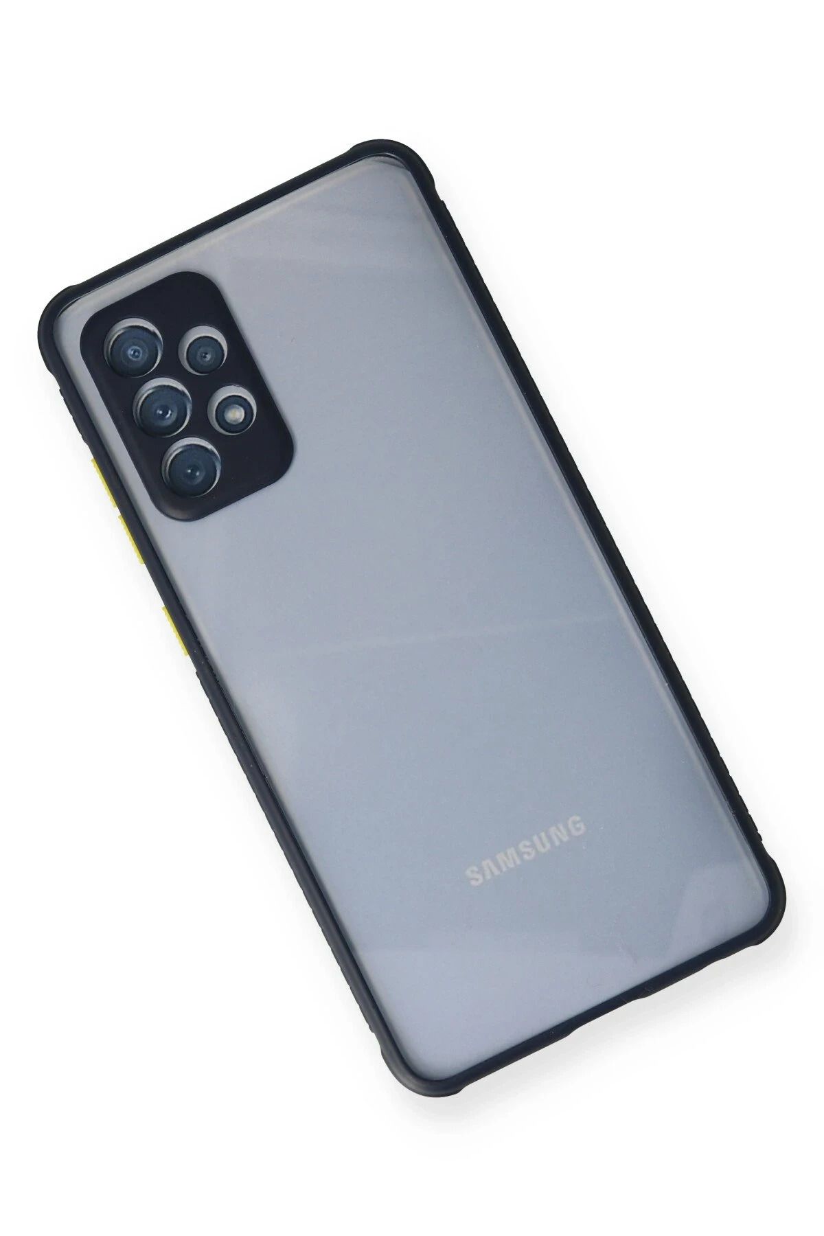 NewFace Samsung Galaxy A72 Kılıf Miami Şeffaf Silikon - Lacivert NRMSA