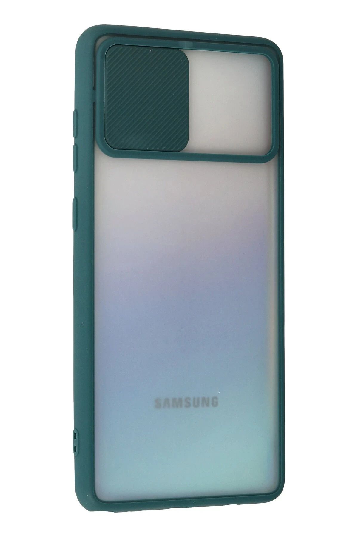 NewFace Samsung Galaxy A81 / Note 10 Lite Kılıf Palm Buzlu Kamera Sürgülü Silikon - Yeşil BSTMY
