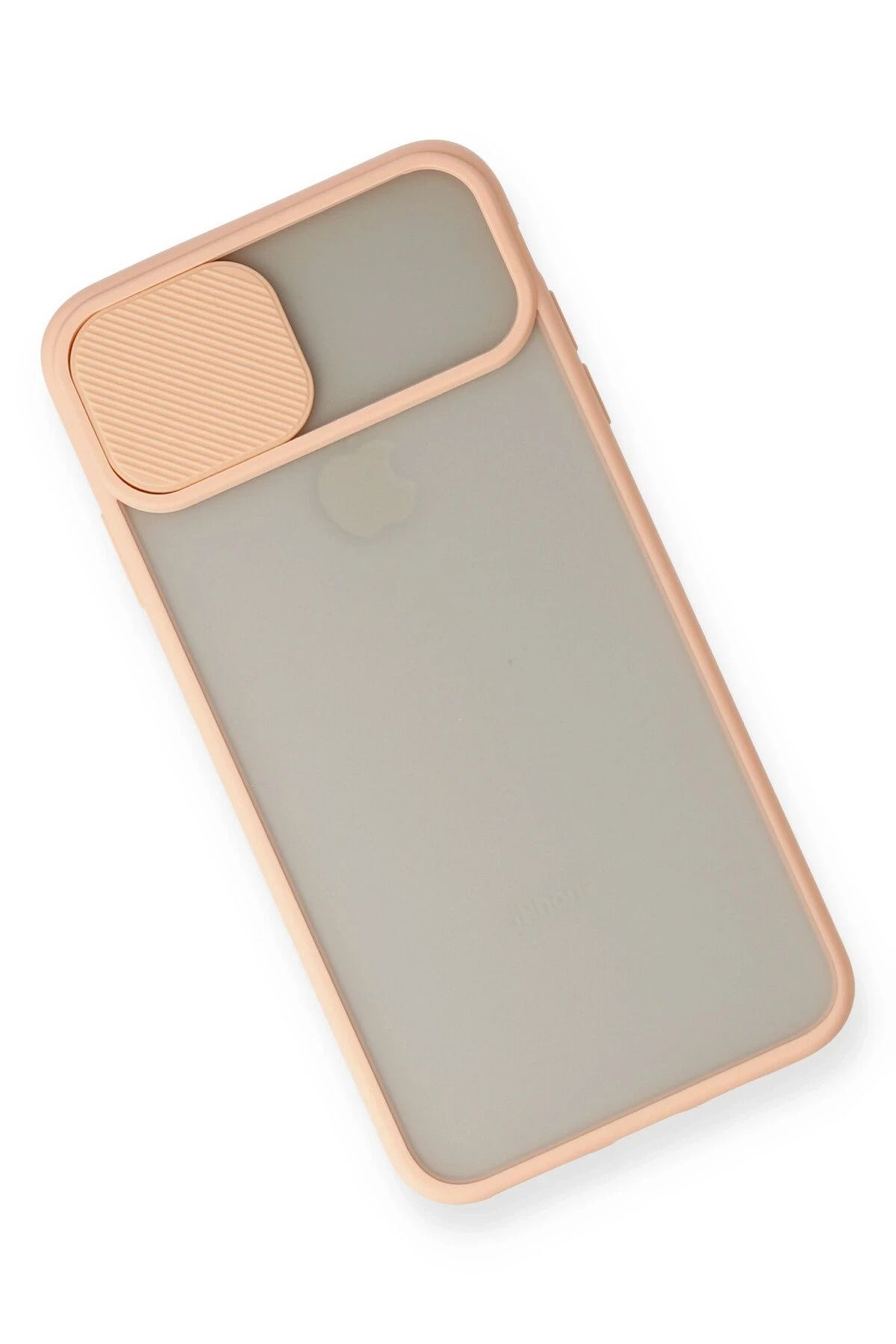 NewFace iPhone XS Max Kılıf Palm Buzlu Kamera Sürgülü Silikon - Pembe SVLRS