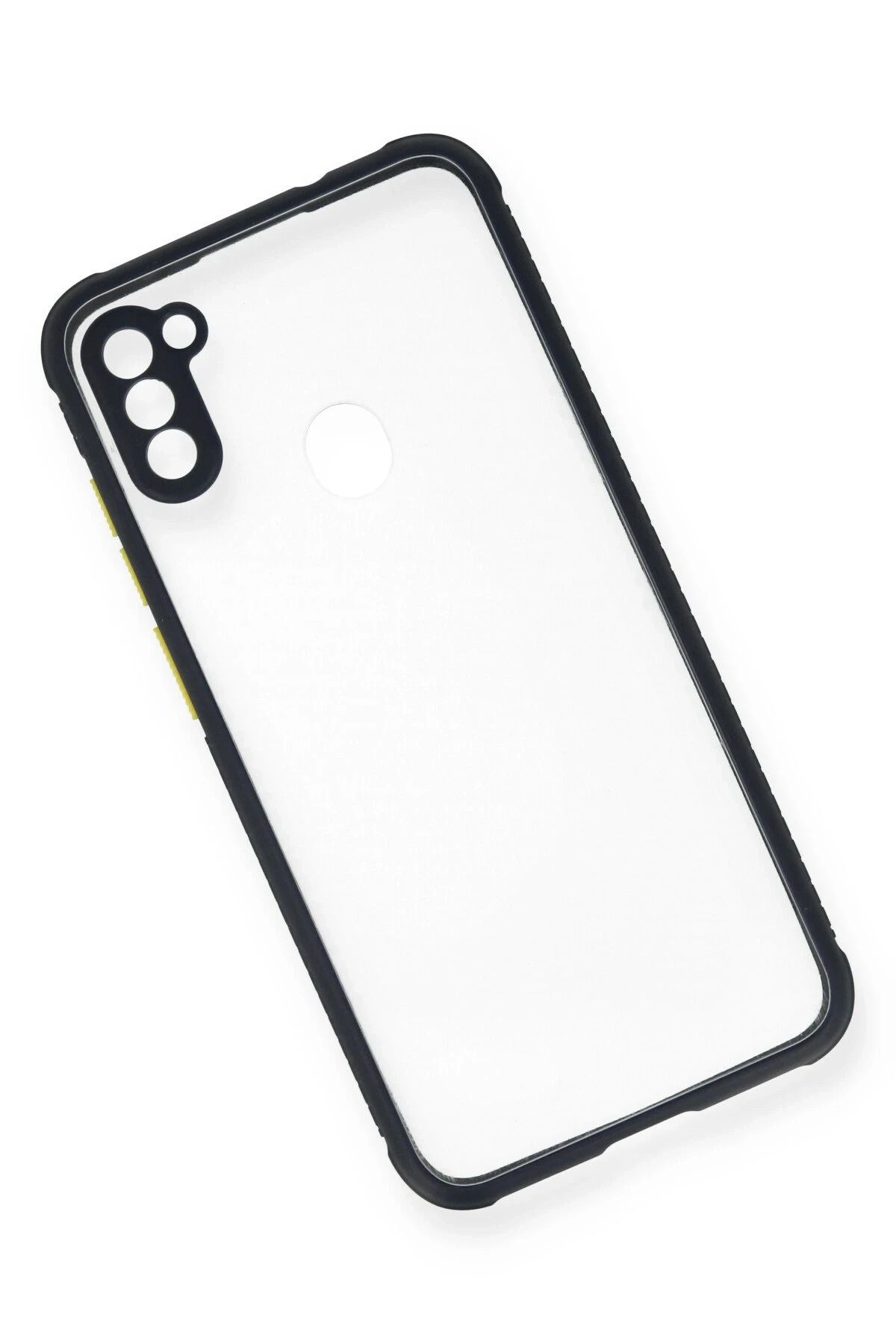 NewFace Samsung Galaxy A11 Kılıf Miami Şeffaf Silikon - Lacivert NRMSA