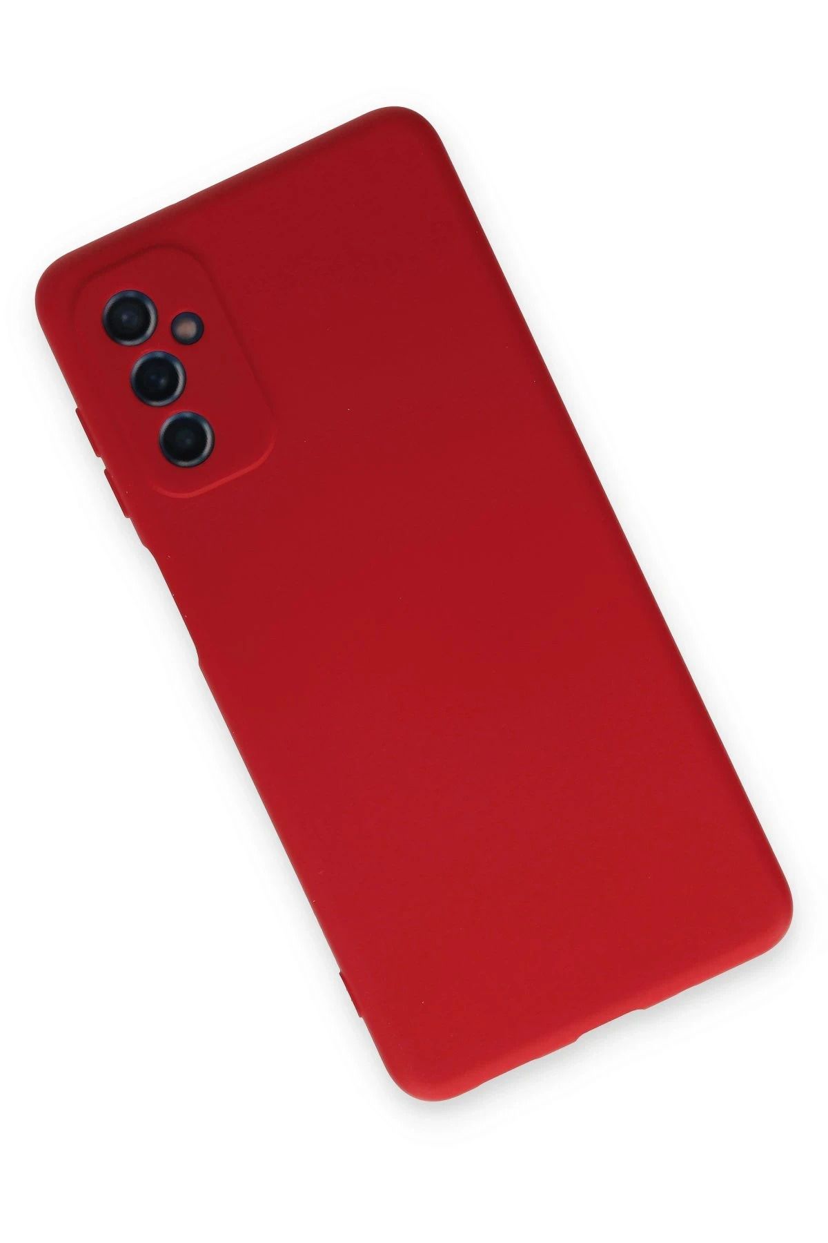 NewFace Galaxy M52 5G Uyumlu Kılıf Nano içi Kadife Silikon - Kırmızı BSTMY