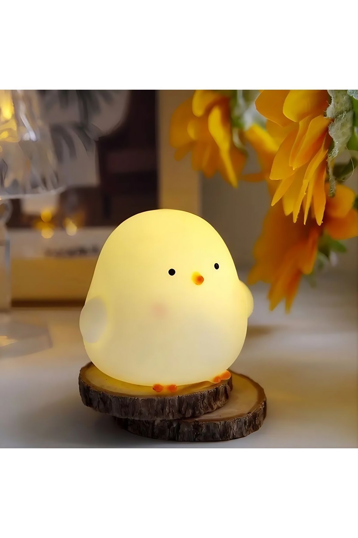 CUTTY LAMP Sevimli Civciv Çocuk Bebek Odası Kitaplık Sevgililer Günü Hediyelik Dekoratif Gece Lambası