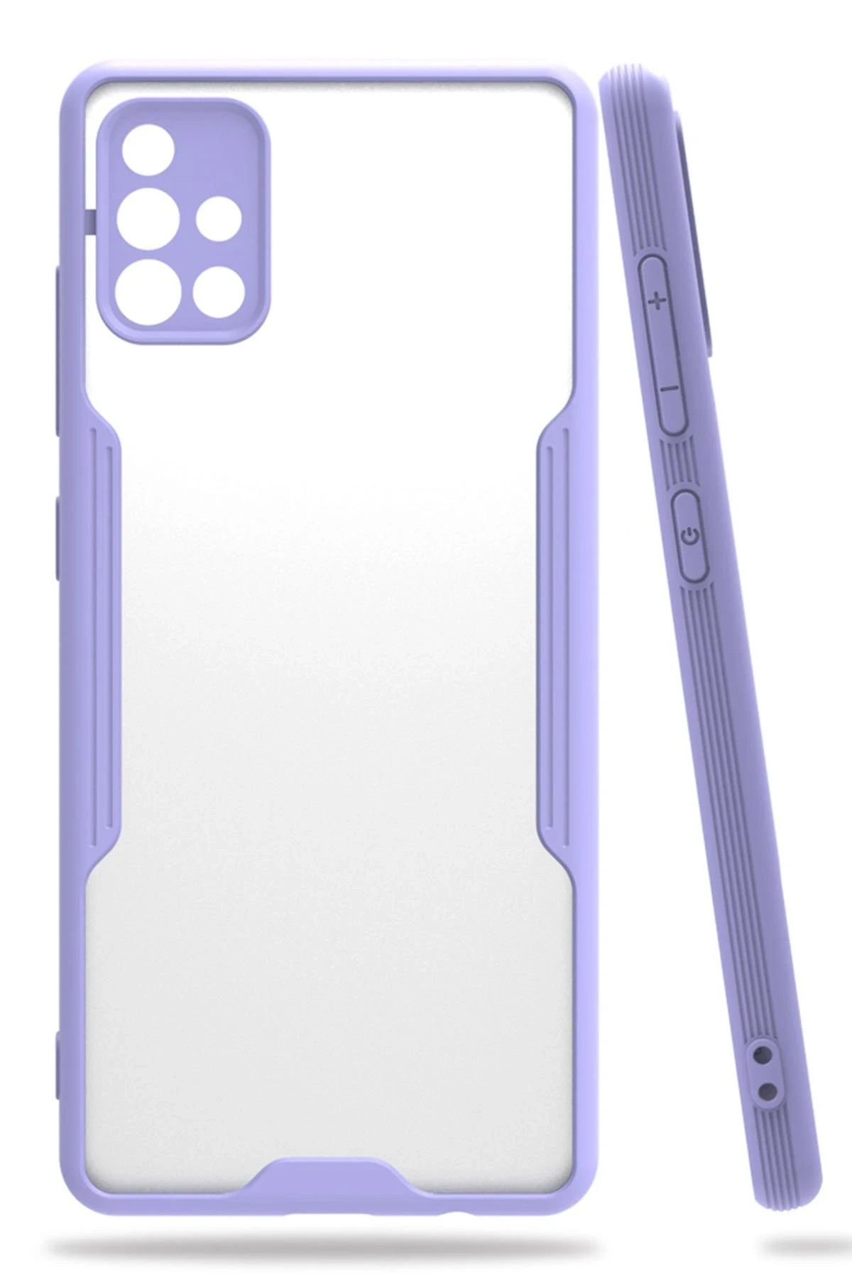 NewFace Samsung Galaxy A71 Kılıf Platin Silikon - Lila BSTMY