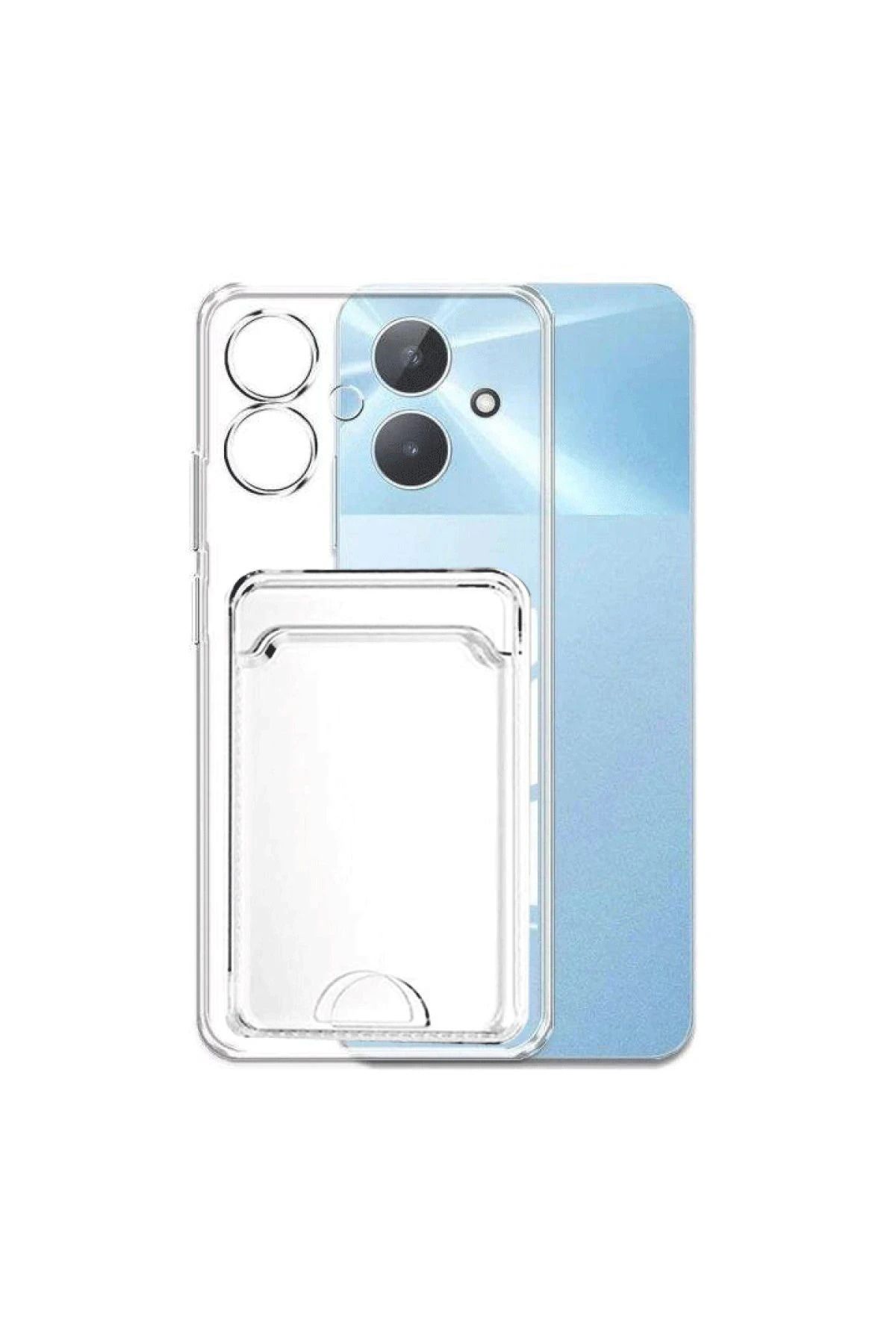 NewFace Realme Note 60 Kılıf Kart Şeffaf Silikon - Şeffaf BSTMY