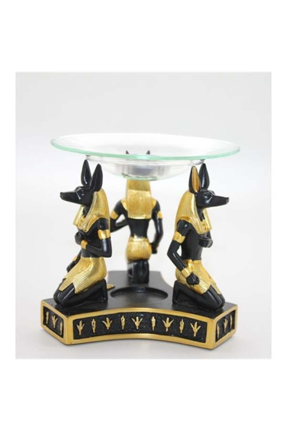 Mu Art Ahşap Polyester Anubis Buhurdanlık
