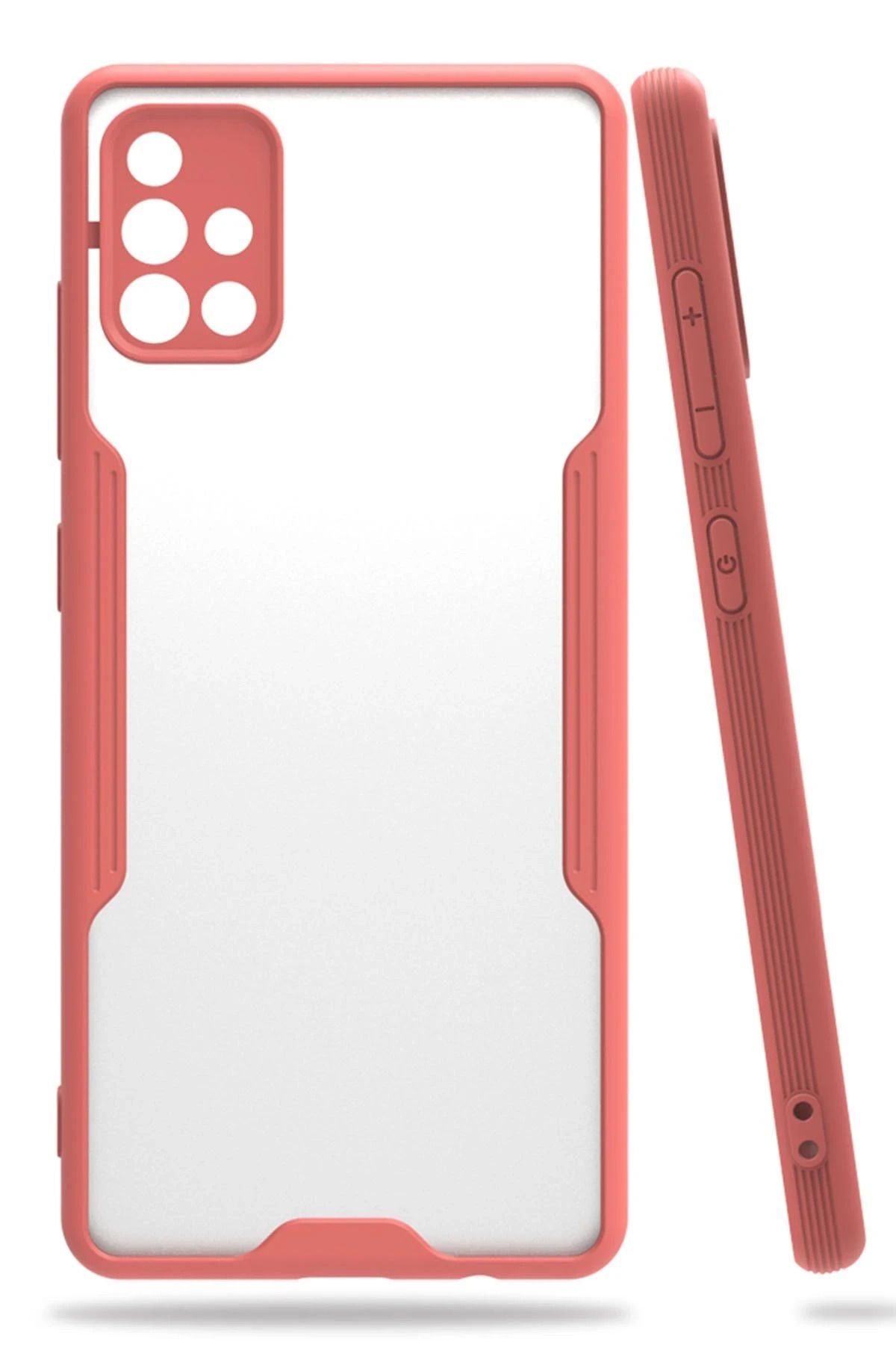 NewFace Samsung Galaxy A71 Kılıf Platin Silikon - Pembe BSTMY