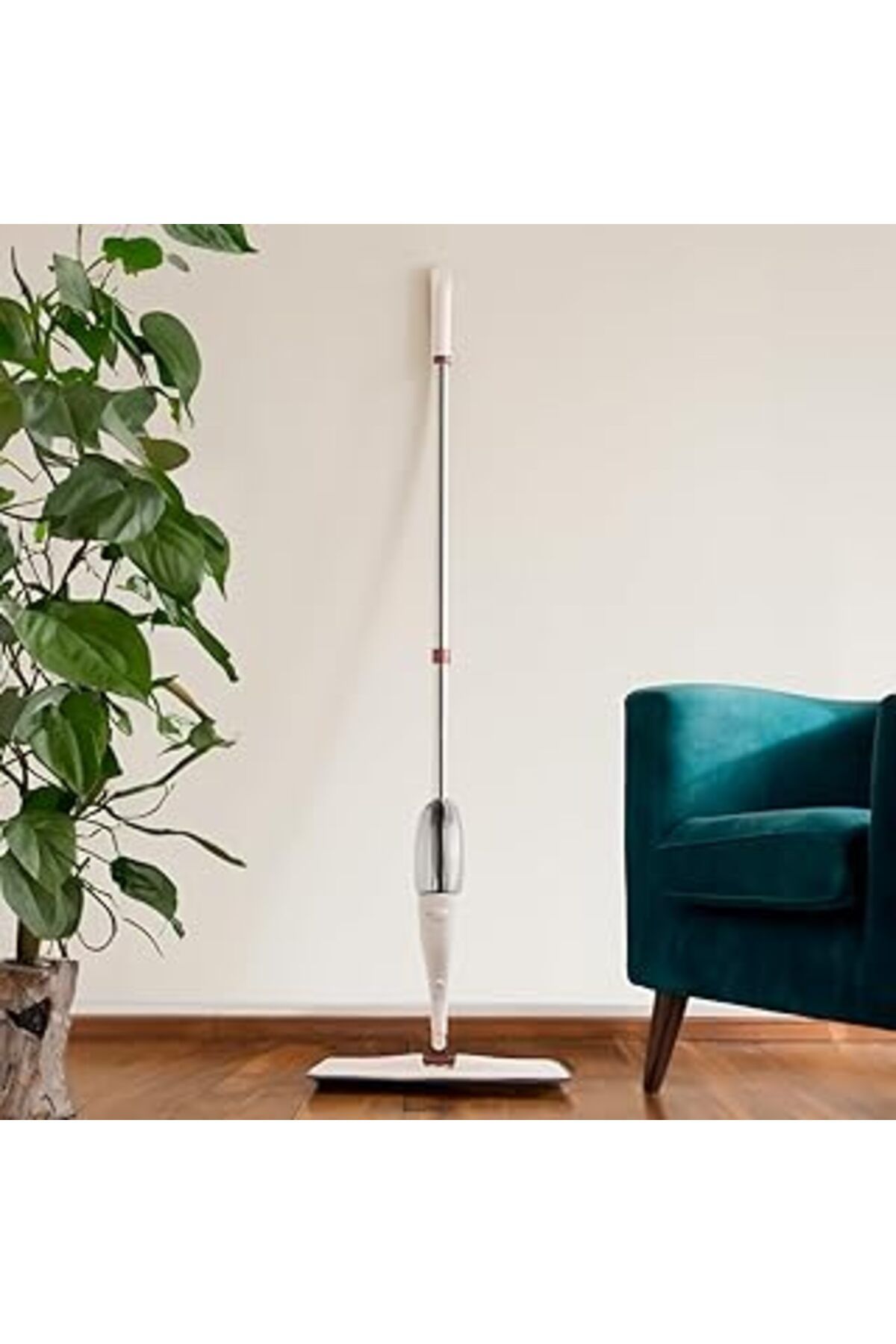 Mu Art Porsima 13279 Deterjan Hazneli 360 Derece Dönebilen Sprey Mop Yedek Bezli Temizlik Paspası - Krem
