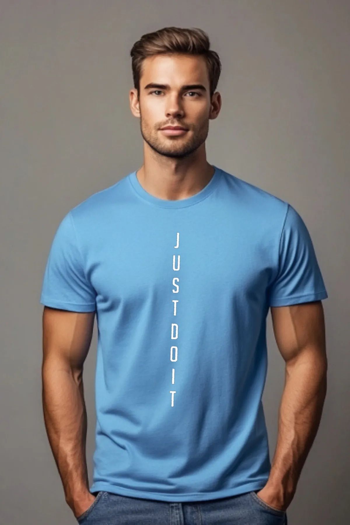FeaR LeeS JUSTDOIT Baskılı Oversize T-shirt