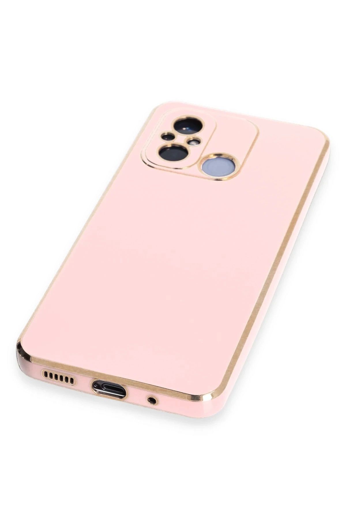 NewFace Xiaomi Redmi 12C Kılıf Volet Silikon - Pembe BSTMY
