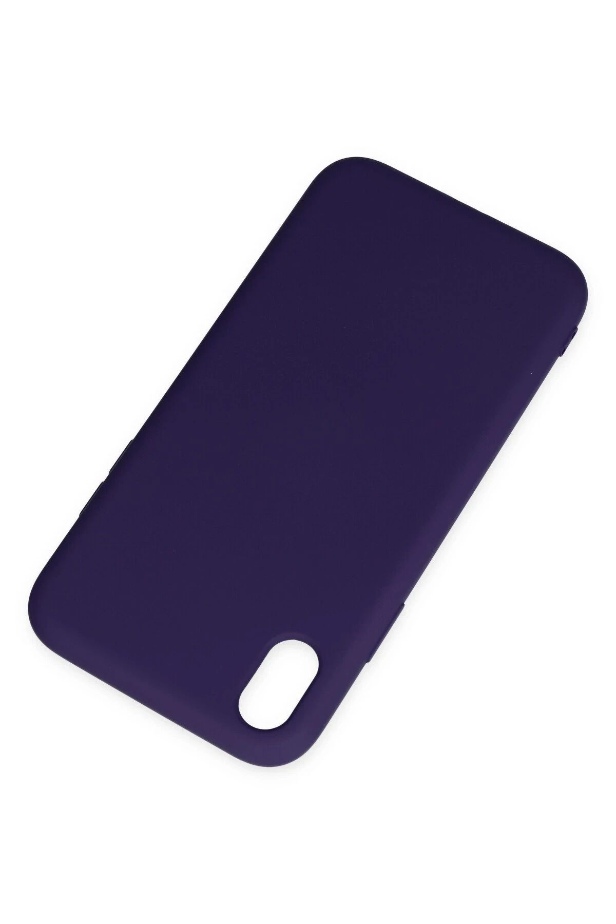 NewFace iPhone XR uyumlu  Kılıf Nano içi Kadife Silikon - Mor BSTMY